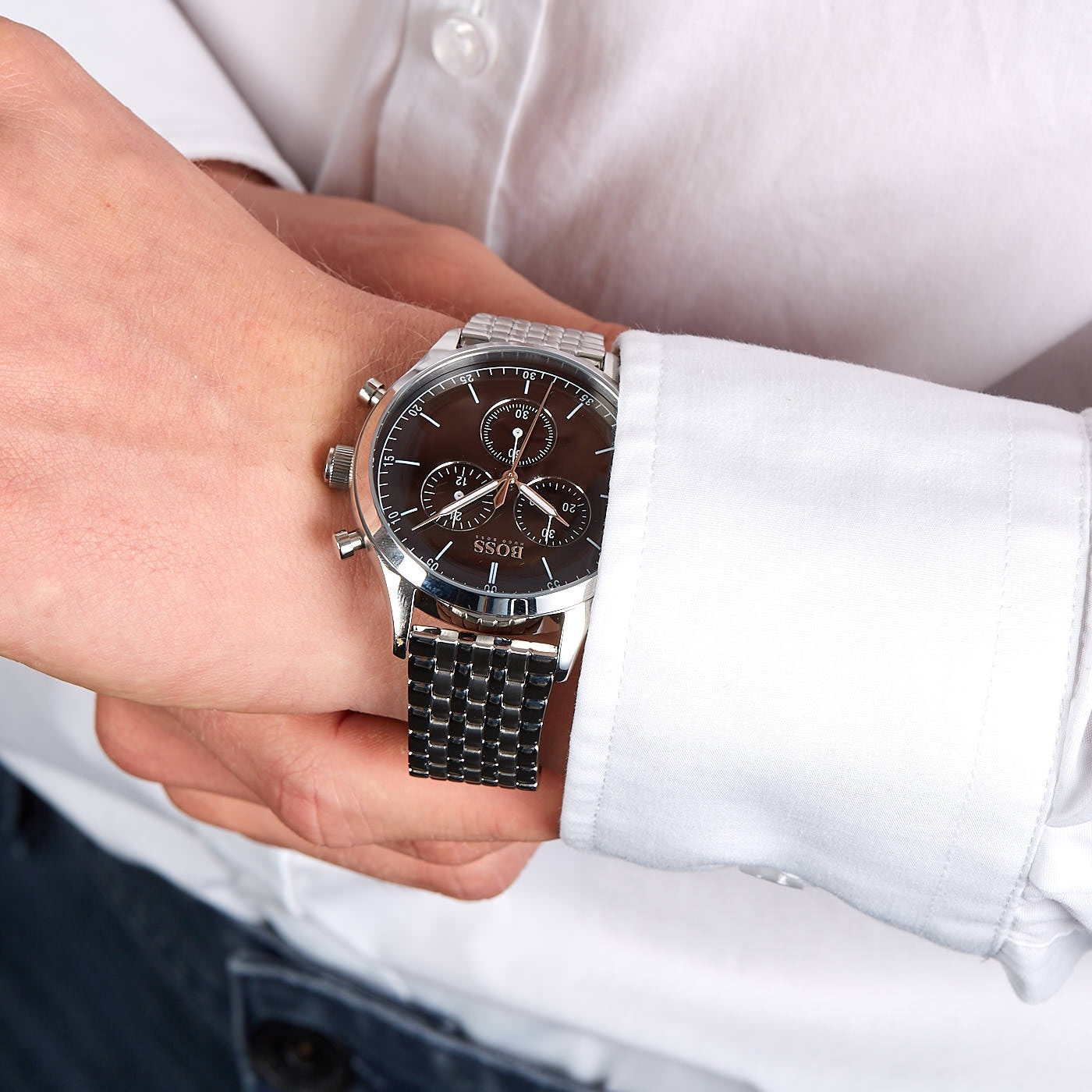 Hugo Boss Men's Companion Silver Chronograph Watch HB1513652 – Best Watch  Company