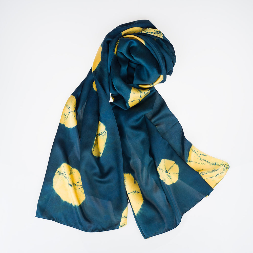 silk scarf gold