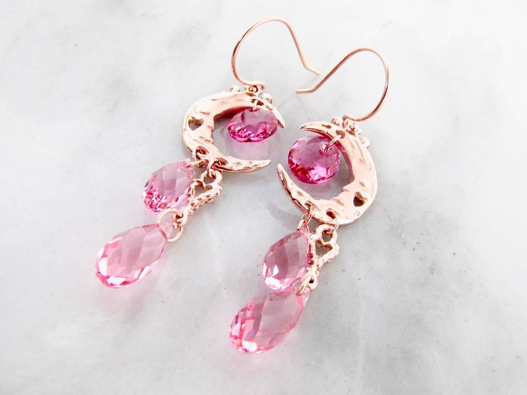 pink earrings