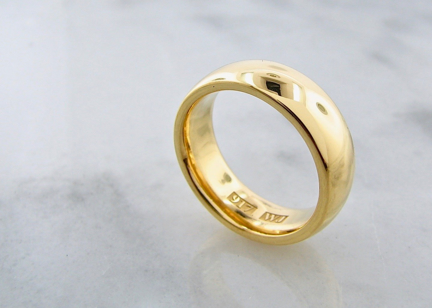 22K Yellow Gold Ring, Wide Band $1220 