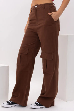 Front Pocket Washed Cargo Pants - Shop-threads.com