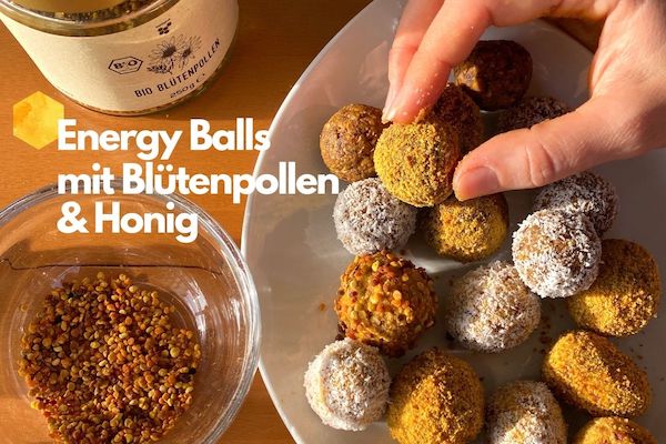 Energy Balls mit Honig und Blütenpollen