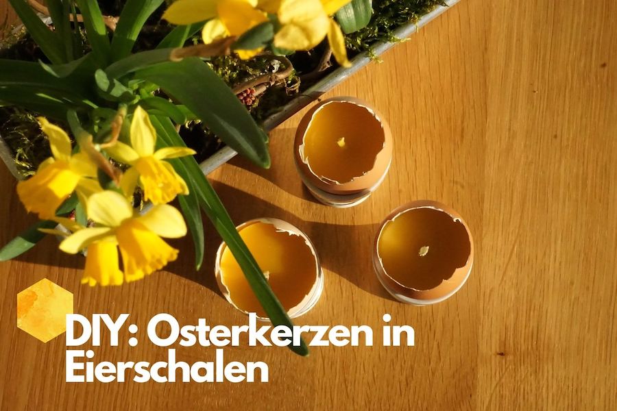 Osterkerzen in Eierschalen