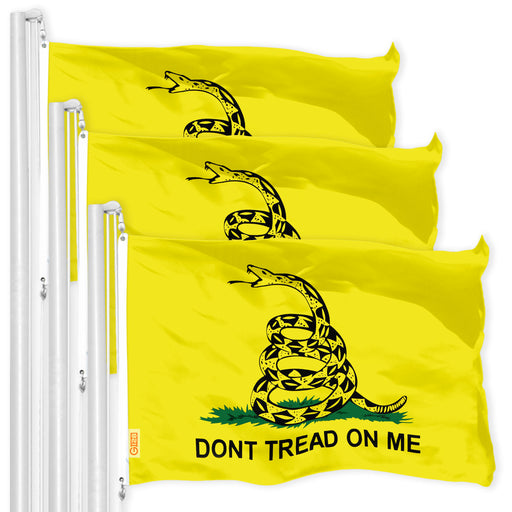 G128 No Step on Snek Flag 3x5ft 3 Pack Printed 150D Polyester