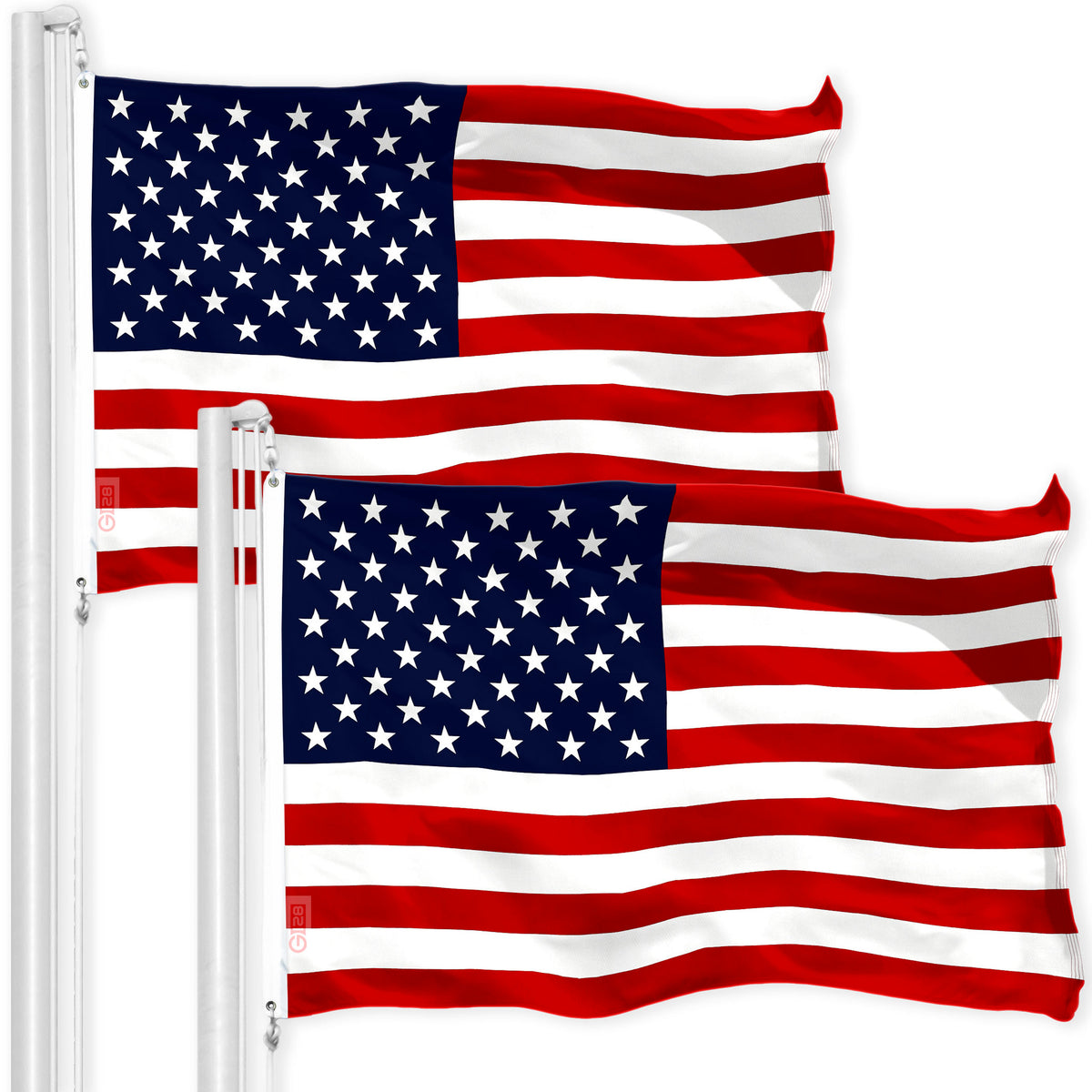 G128 Pack: American USA Flag 2x3 Ft LiteWeave Pro Series Printed — 