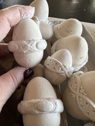 Trimming Mould on Decoratve Eggs