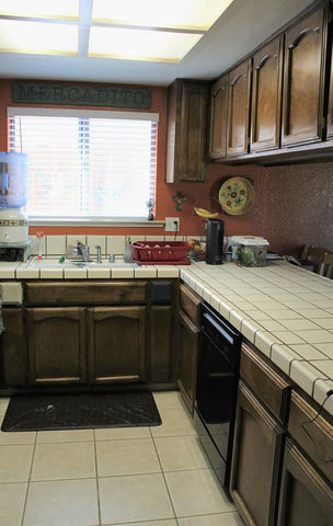 Before Picture of Kitchen Painted with Chalk Paint® by Annie Sloan