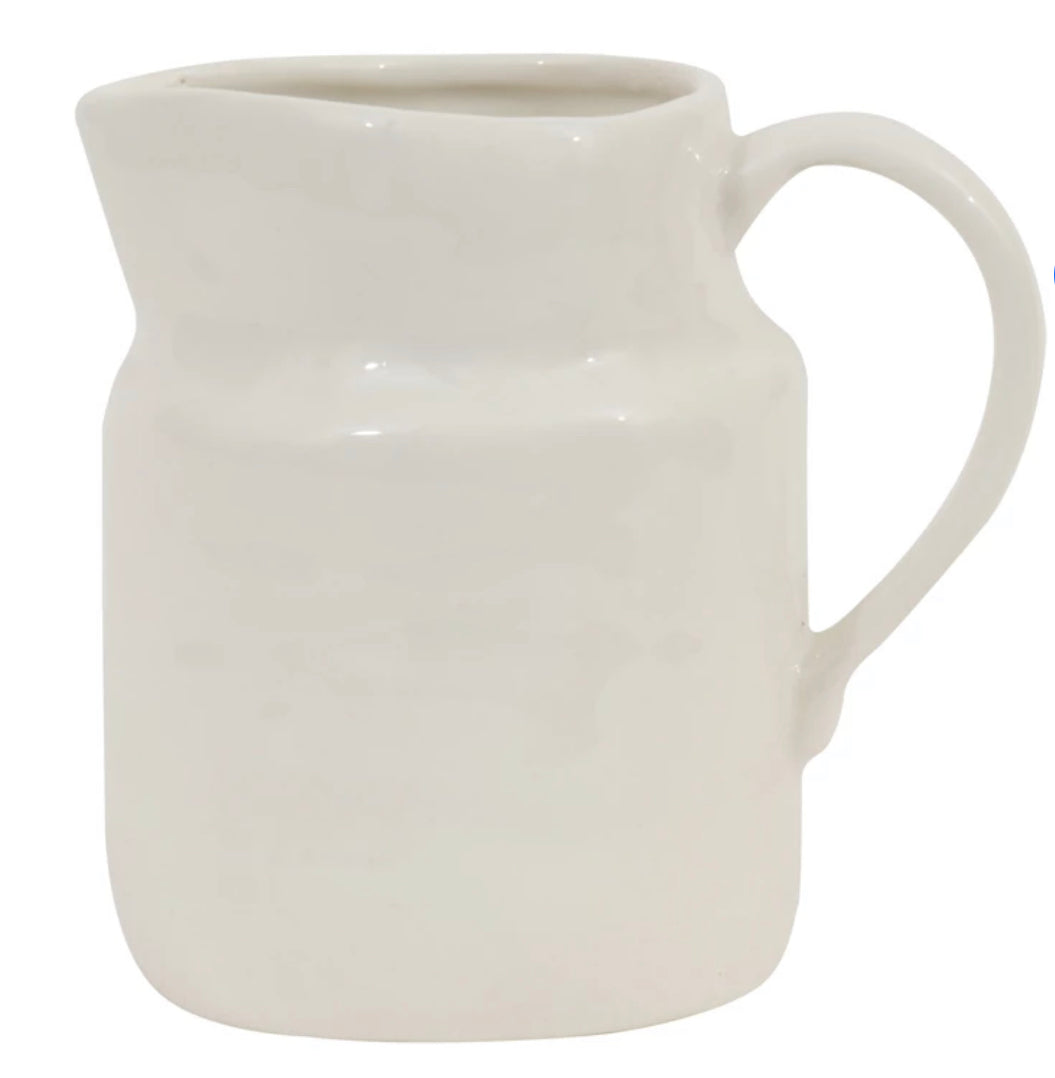 Magnolia Bloom Stoneware Pitcher