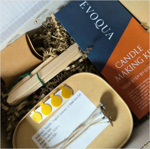 Candle Making Kit - English Lavender and Dead Sea Minerals | Evoqua | Holme & Moss