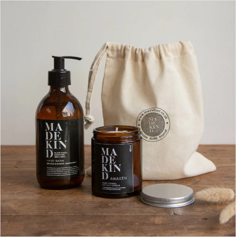 Natural Hand Wash and Candle in Gift Bag | Made Kind | Holme & Moss