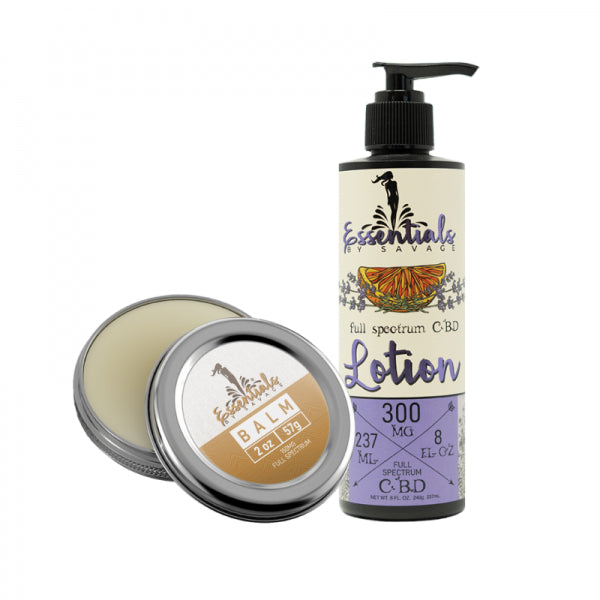 Lavender Citrus CBD Lotion and CBD Lip Balm Set