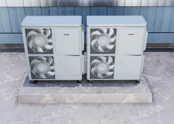Energy-efficient dual fuel heat pump in operation