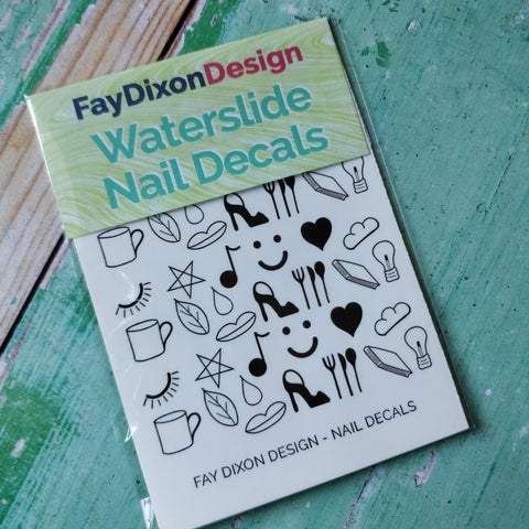 Random Shapes Nail Decals in Packaging