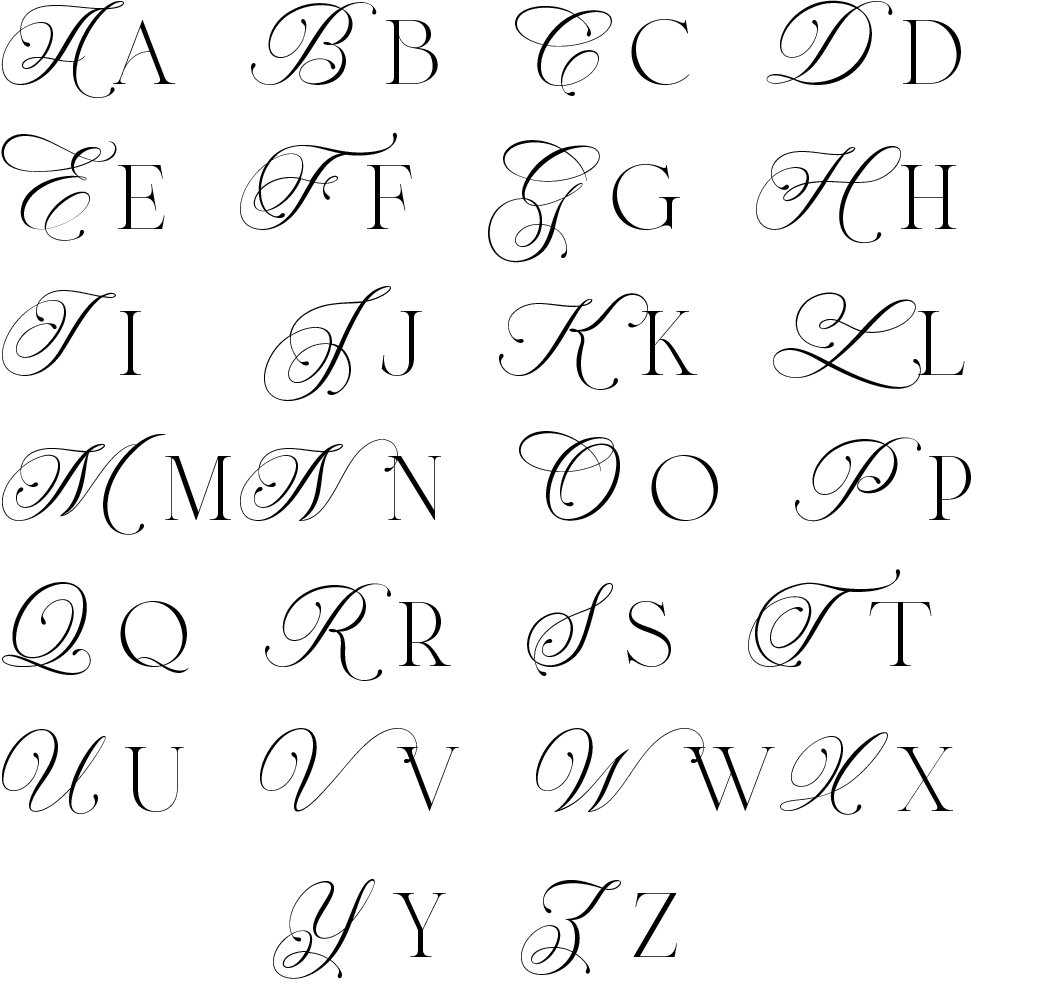 Mr. P's 'Bel Air' font digital Calligraphy Script Sampler