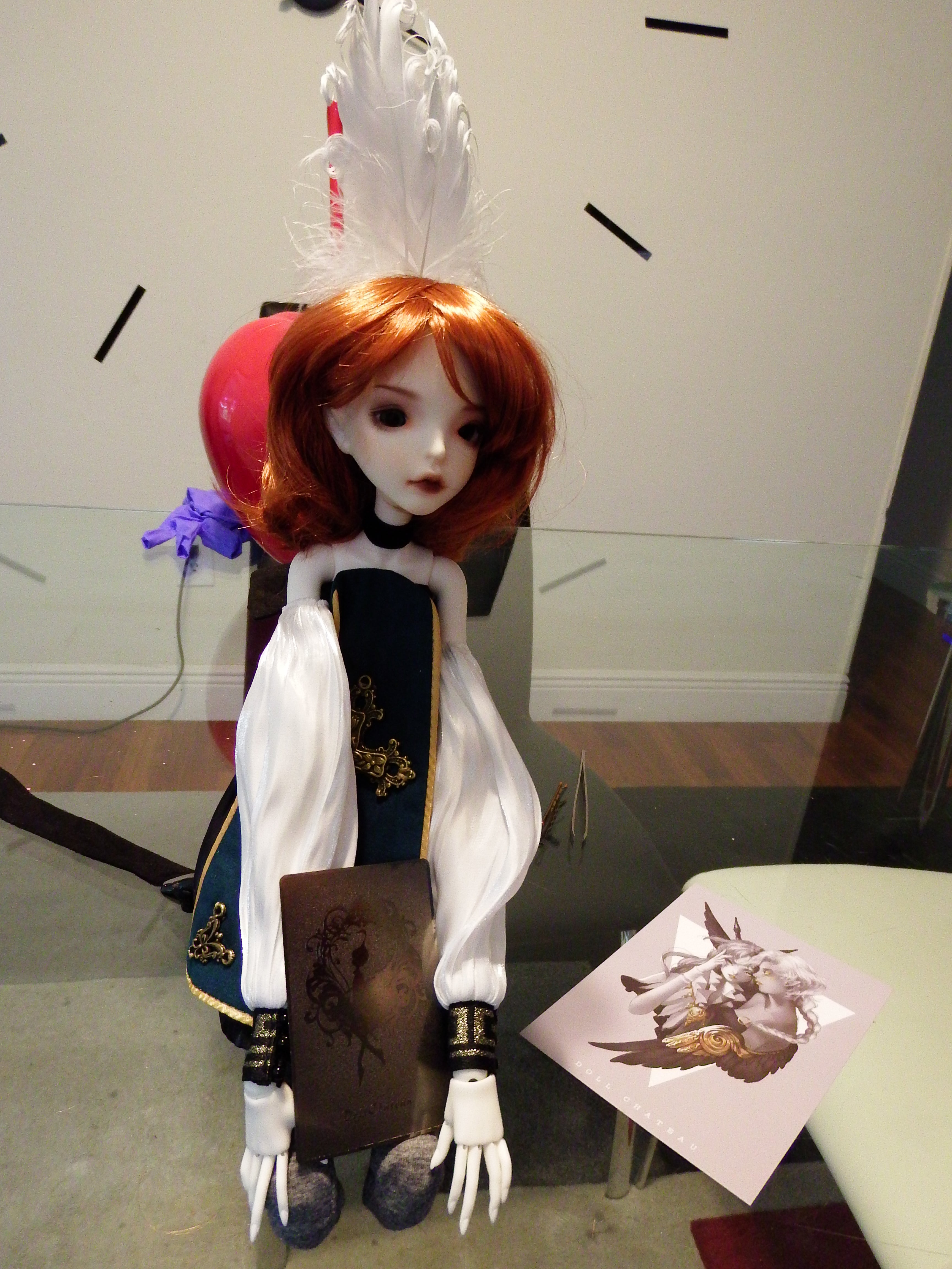 artsy sister,bjd doll,red hair