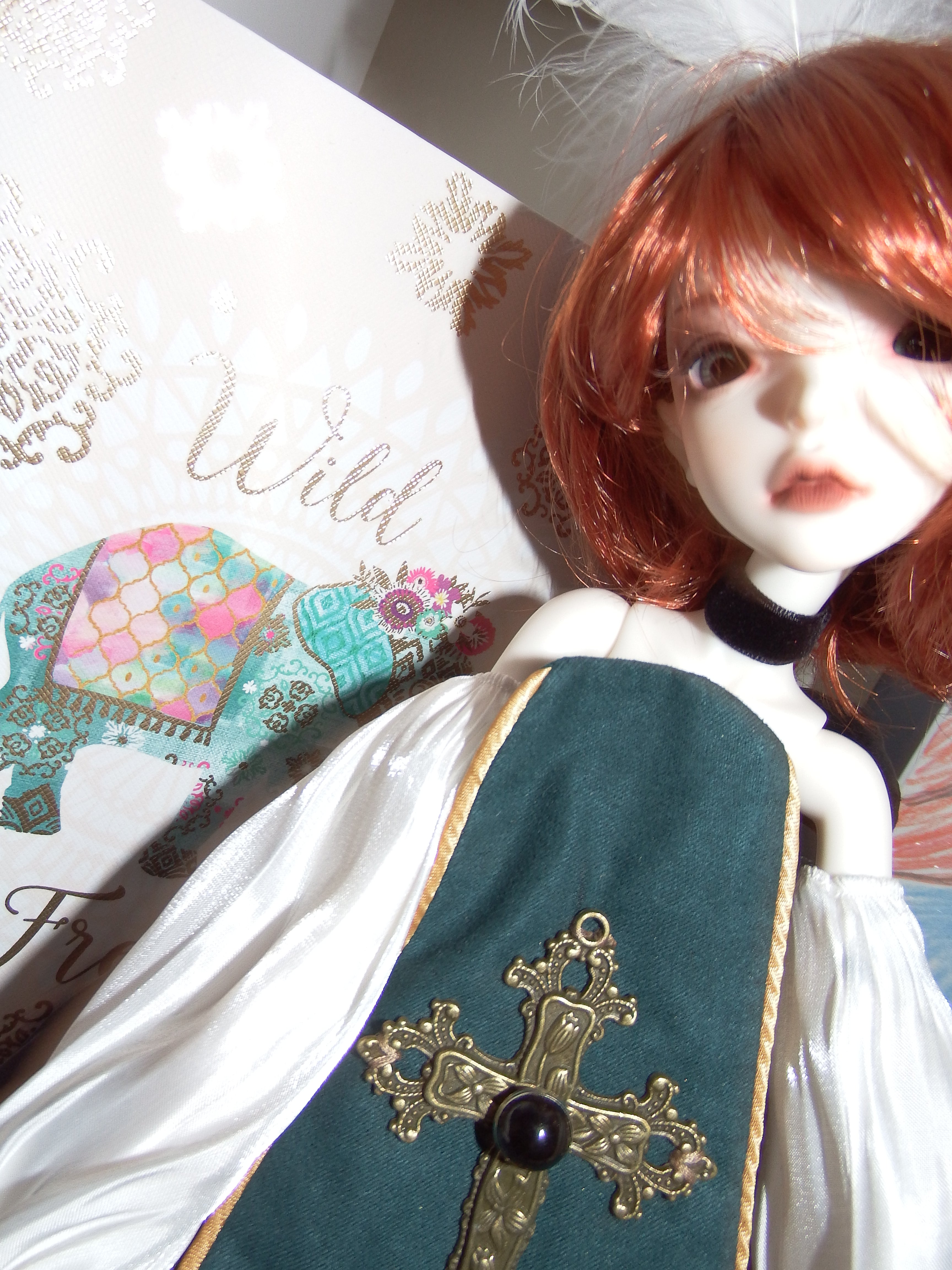 artsy sister,bjd doll,red hair