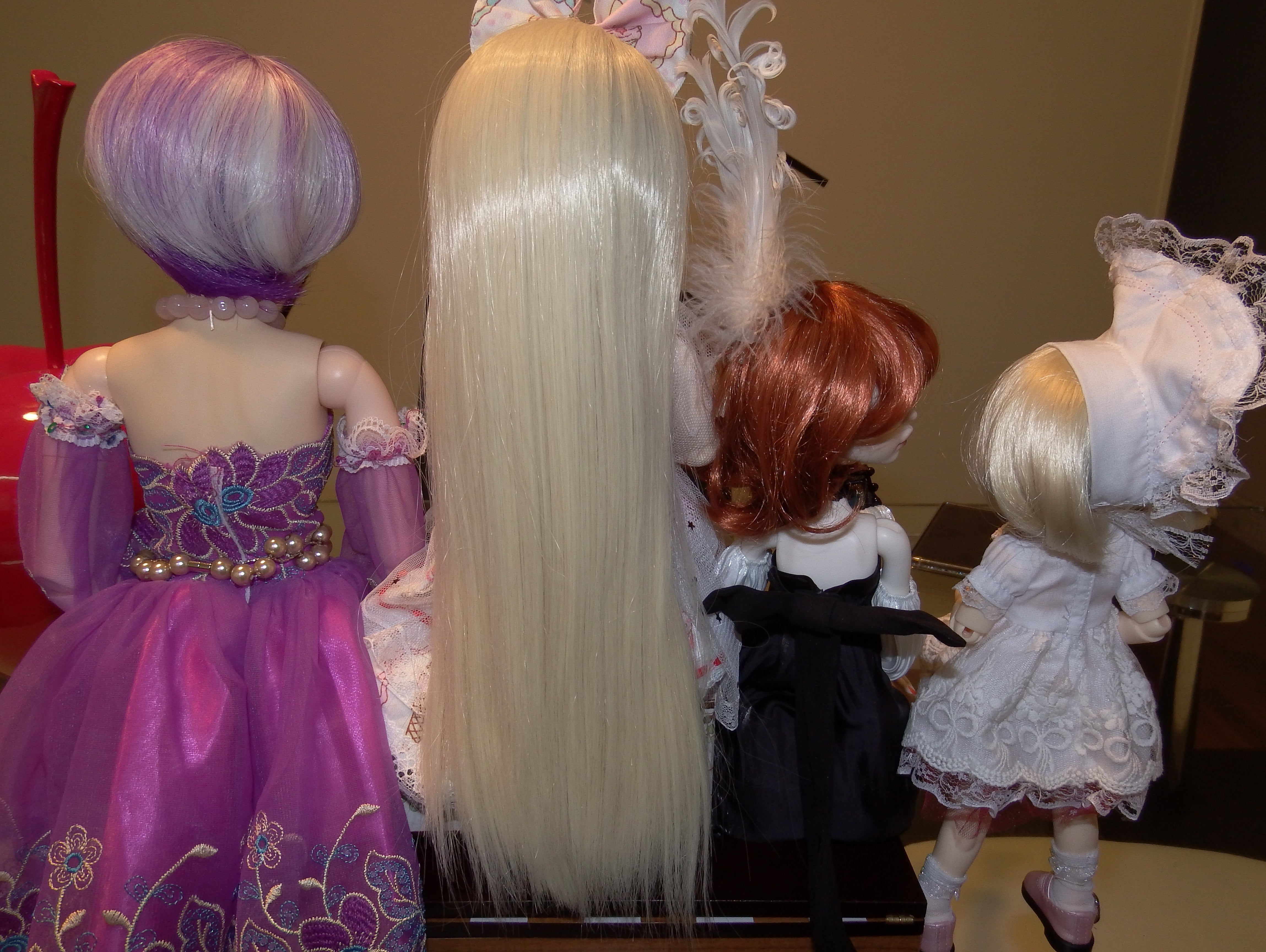 artsy sister, bjd doll wig, doll photos