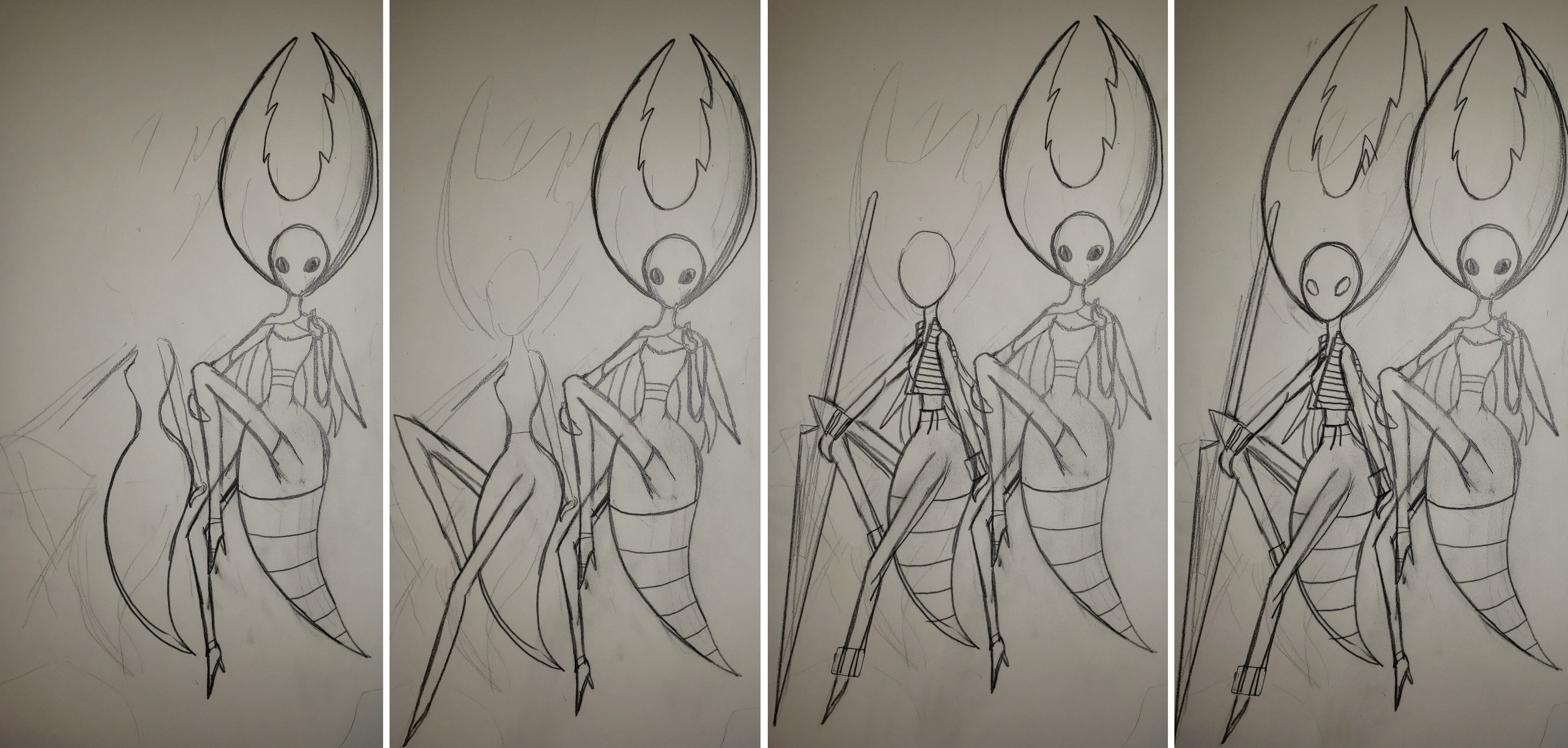 artsy sister, hollow knight, fanart