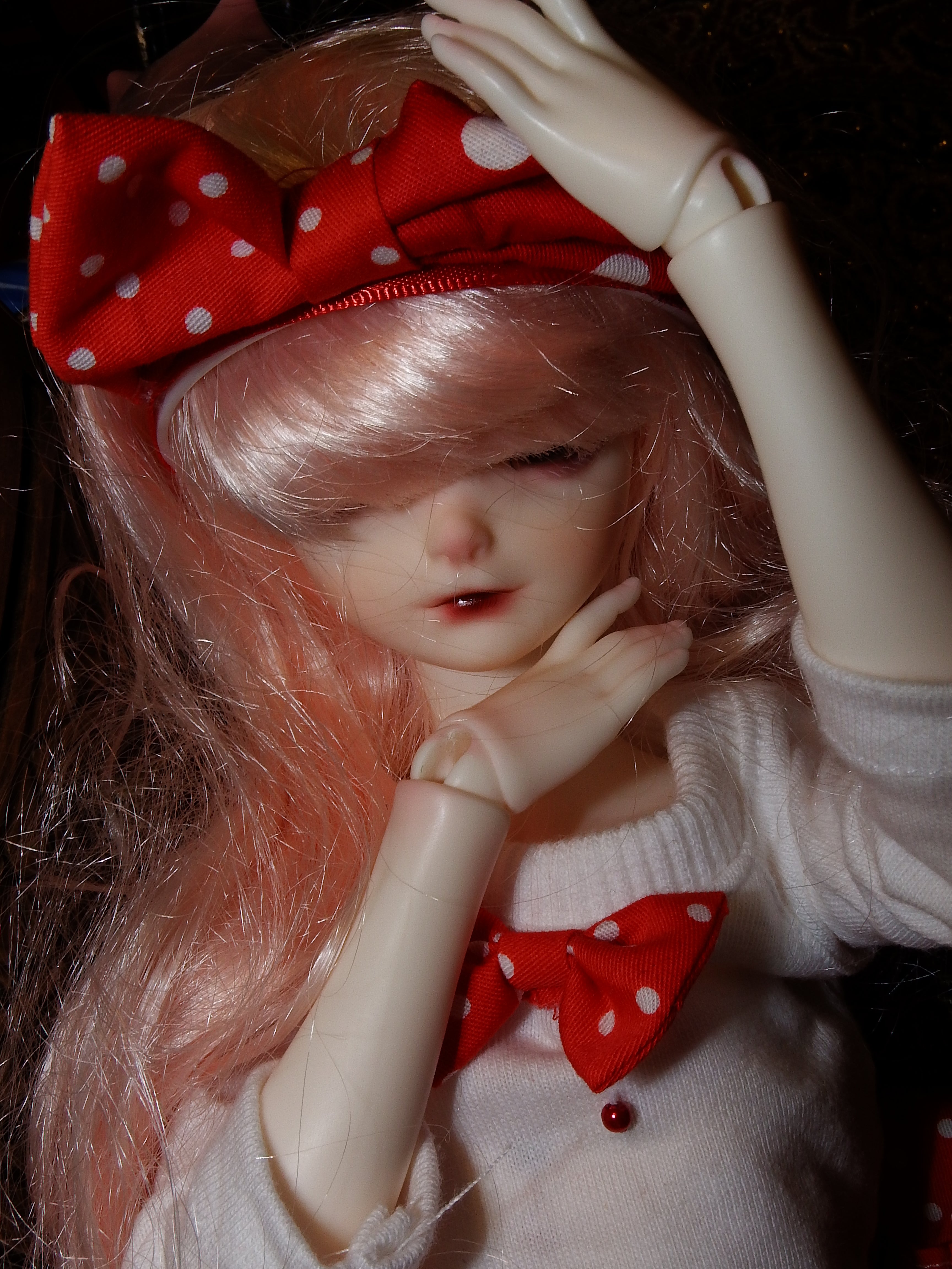 artsy sister BJD Doll Lilian Doll Chateau Faun in Cute Polka Dot Skirt