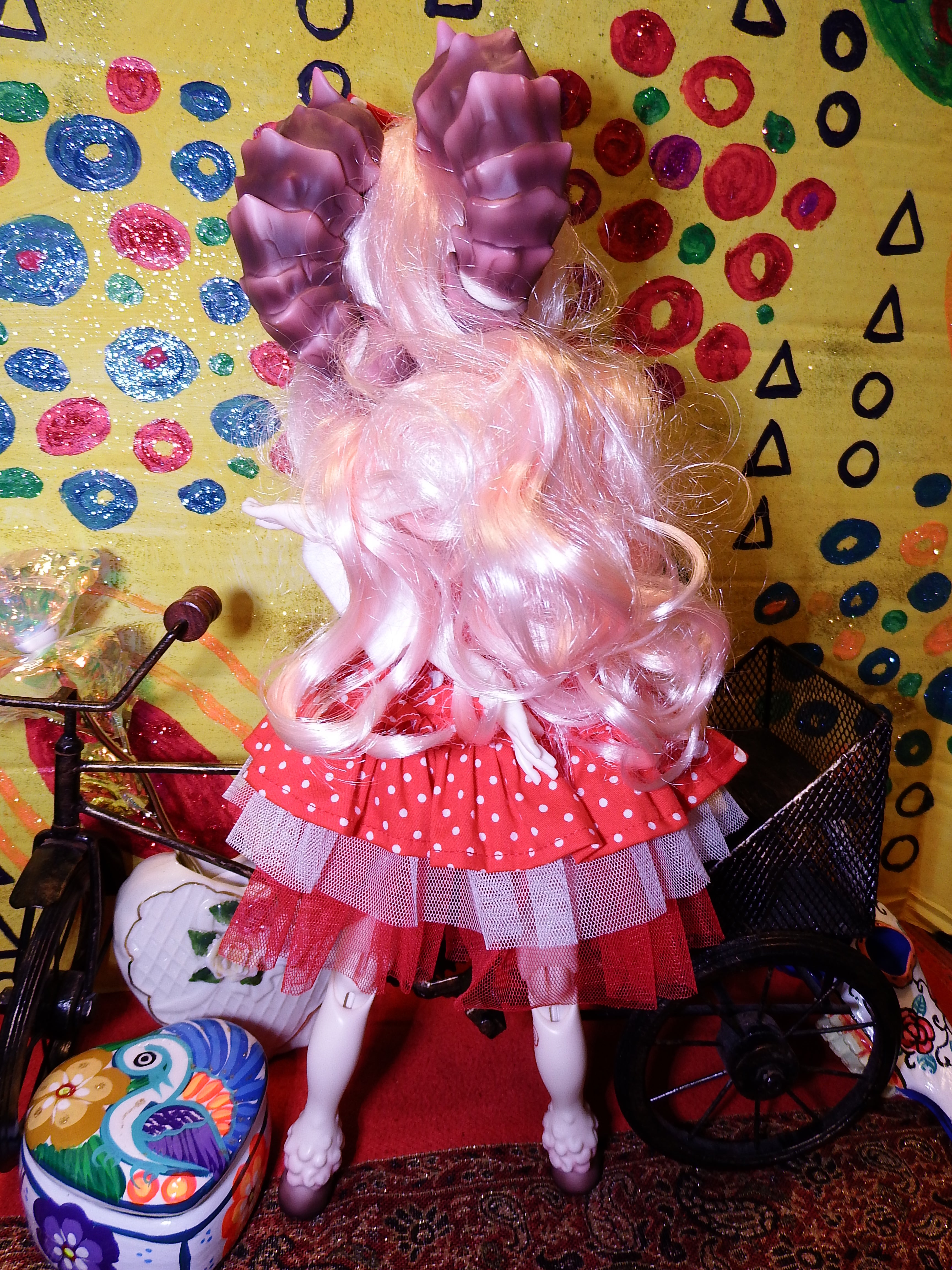 artsy sister BJD Doll Lilian Doll Chateau Faun in Cute Polka Dot Skirt