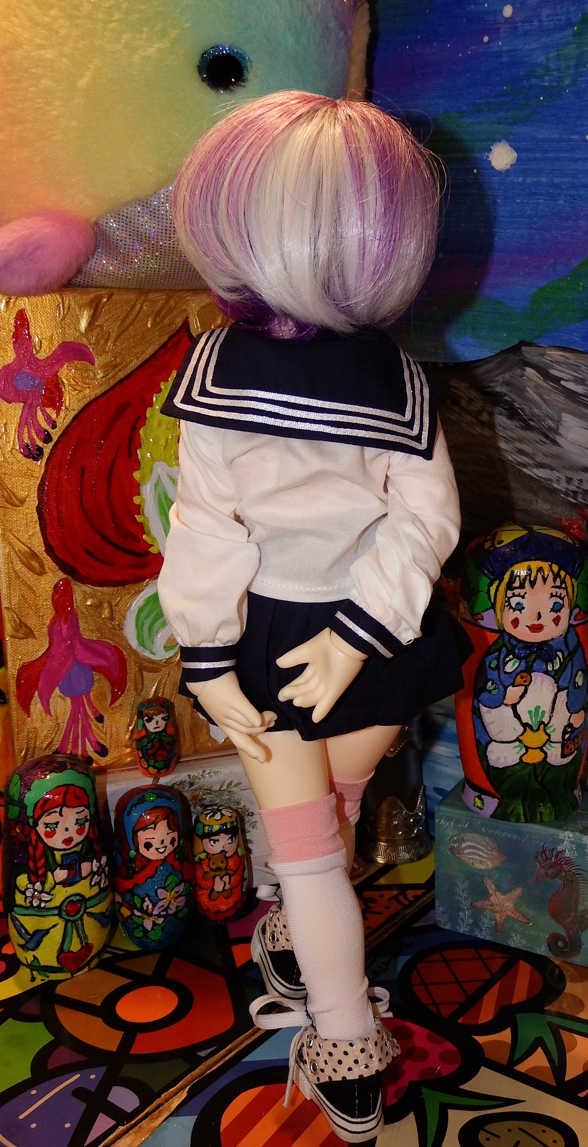 artsy sister, bjd doll, bjd art student