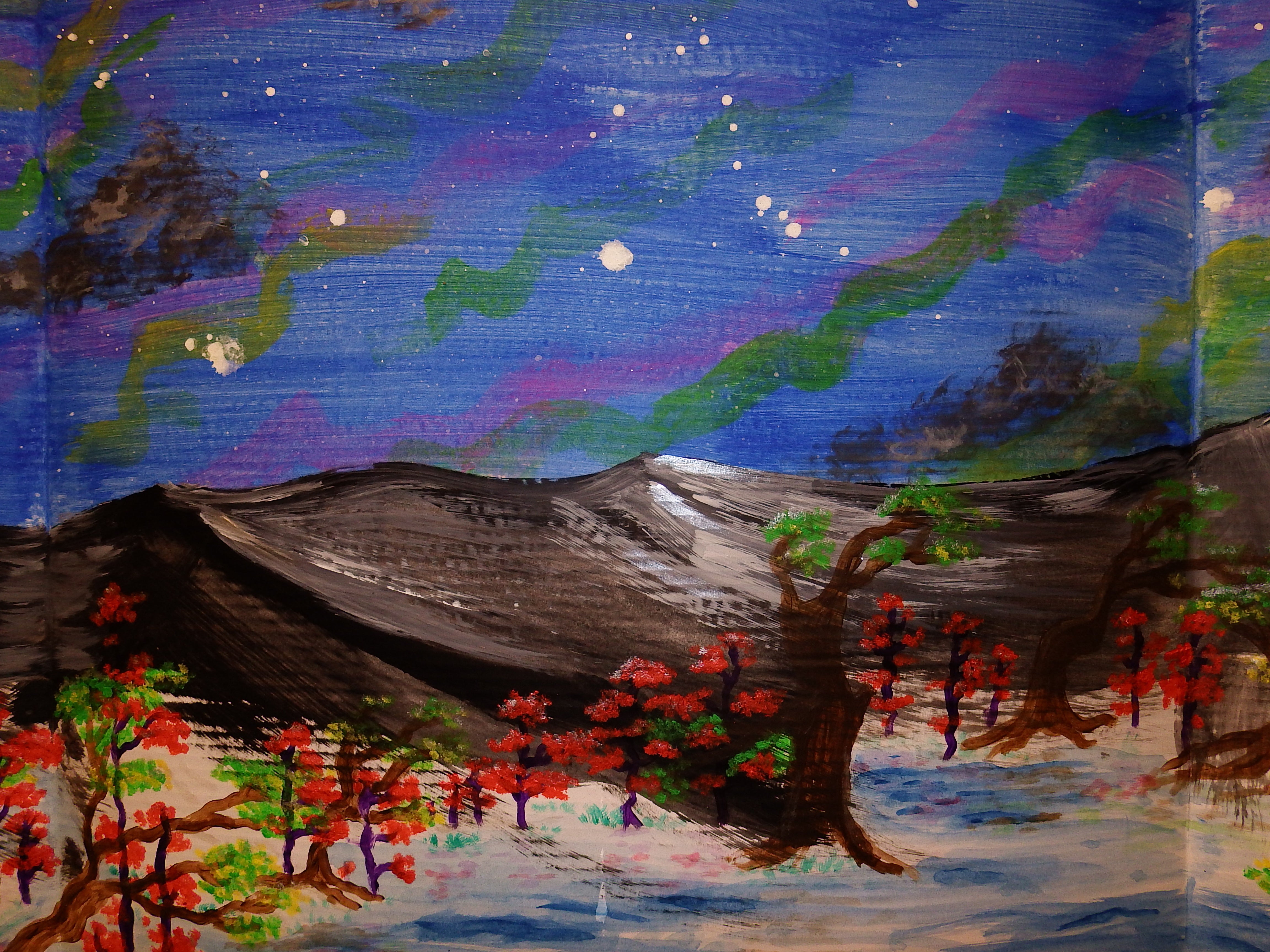 artsy sister, acrylic painting, landscape painting
