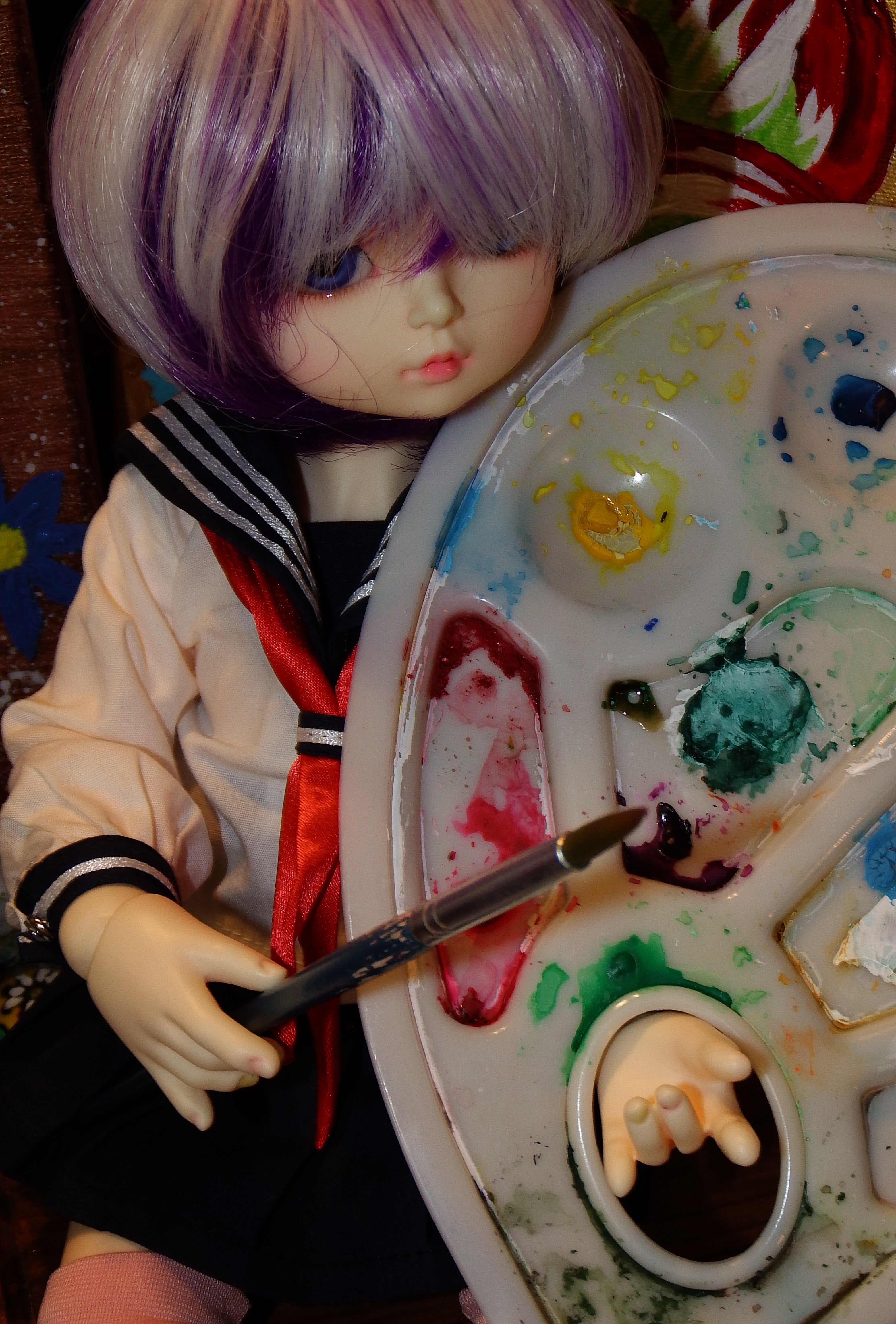 artsy sister, bjd, art student