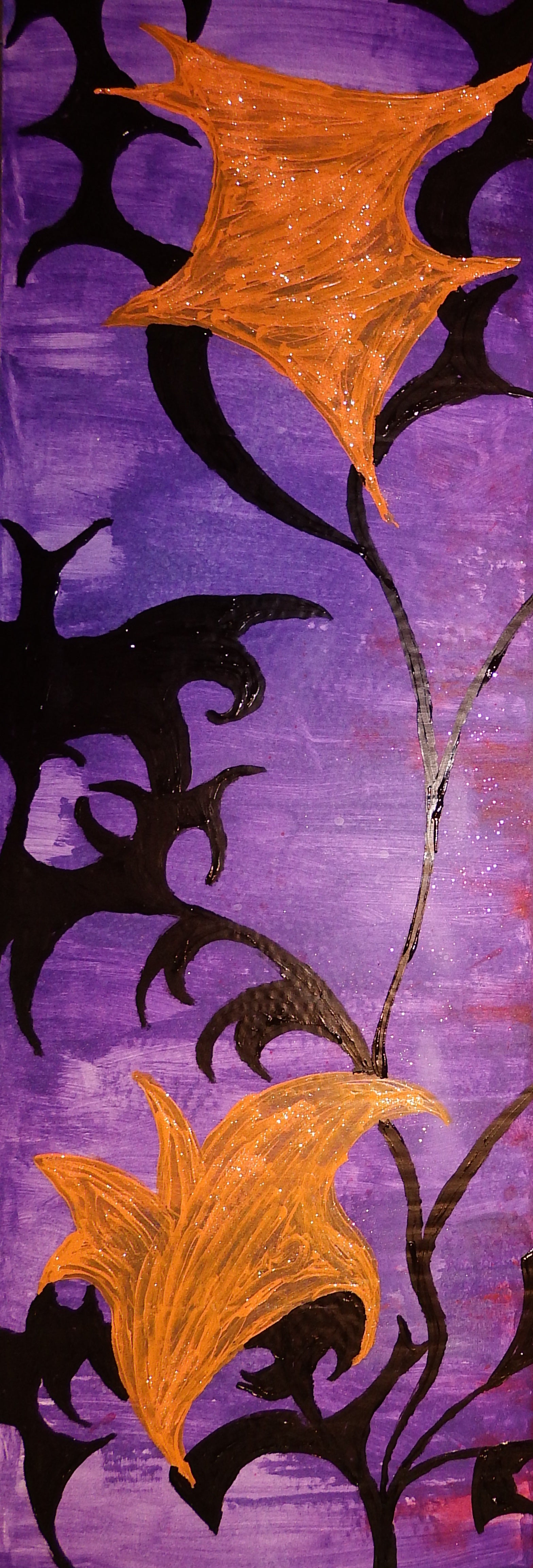 artsy sister, acrylic painting, purple