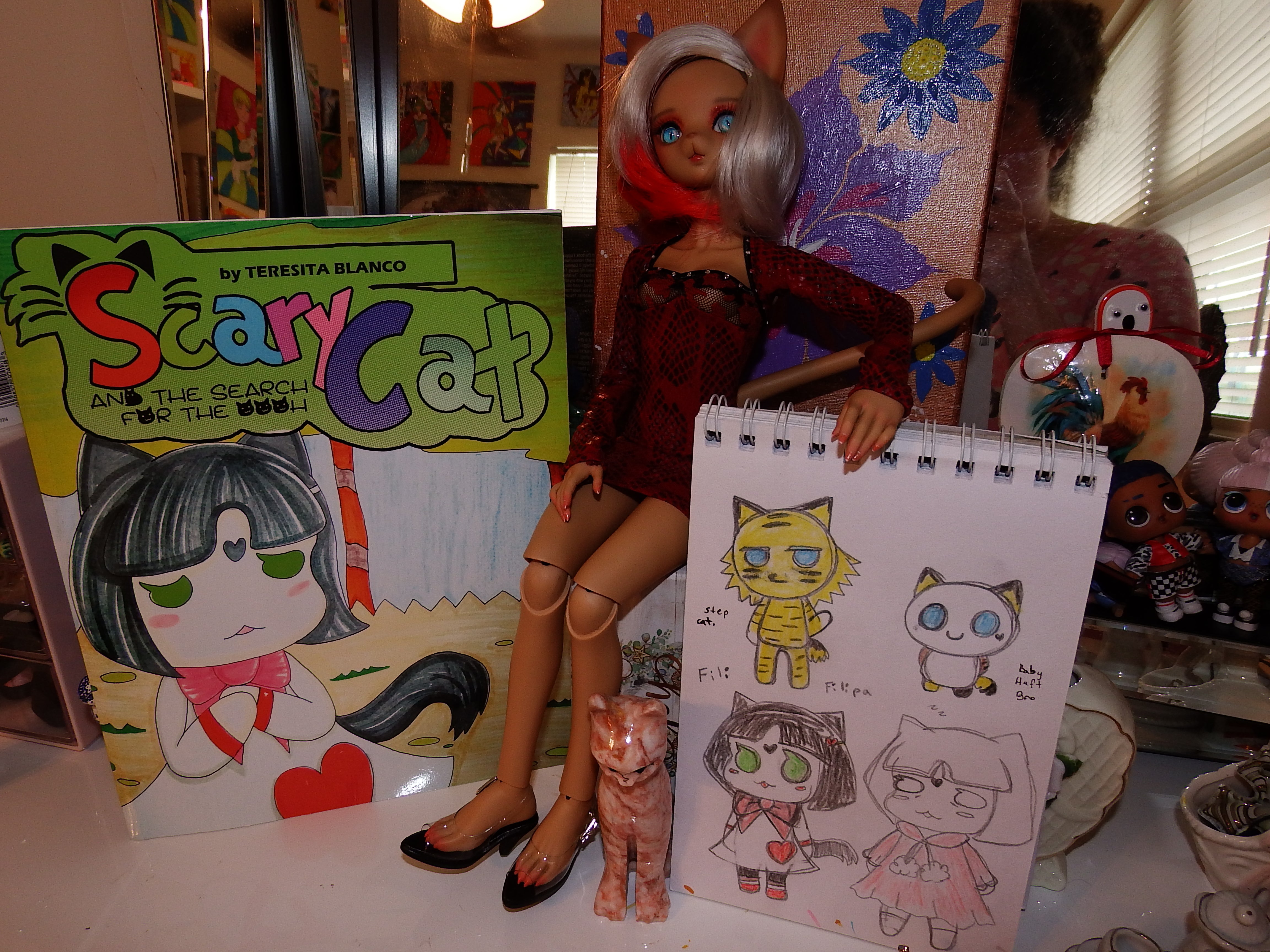 artsy sister, bjd doll, kids book