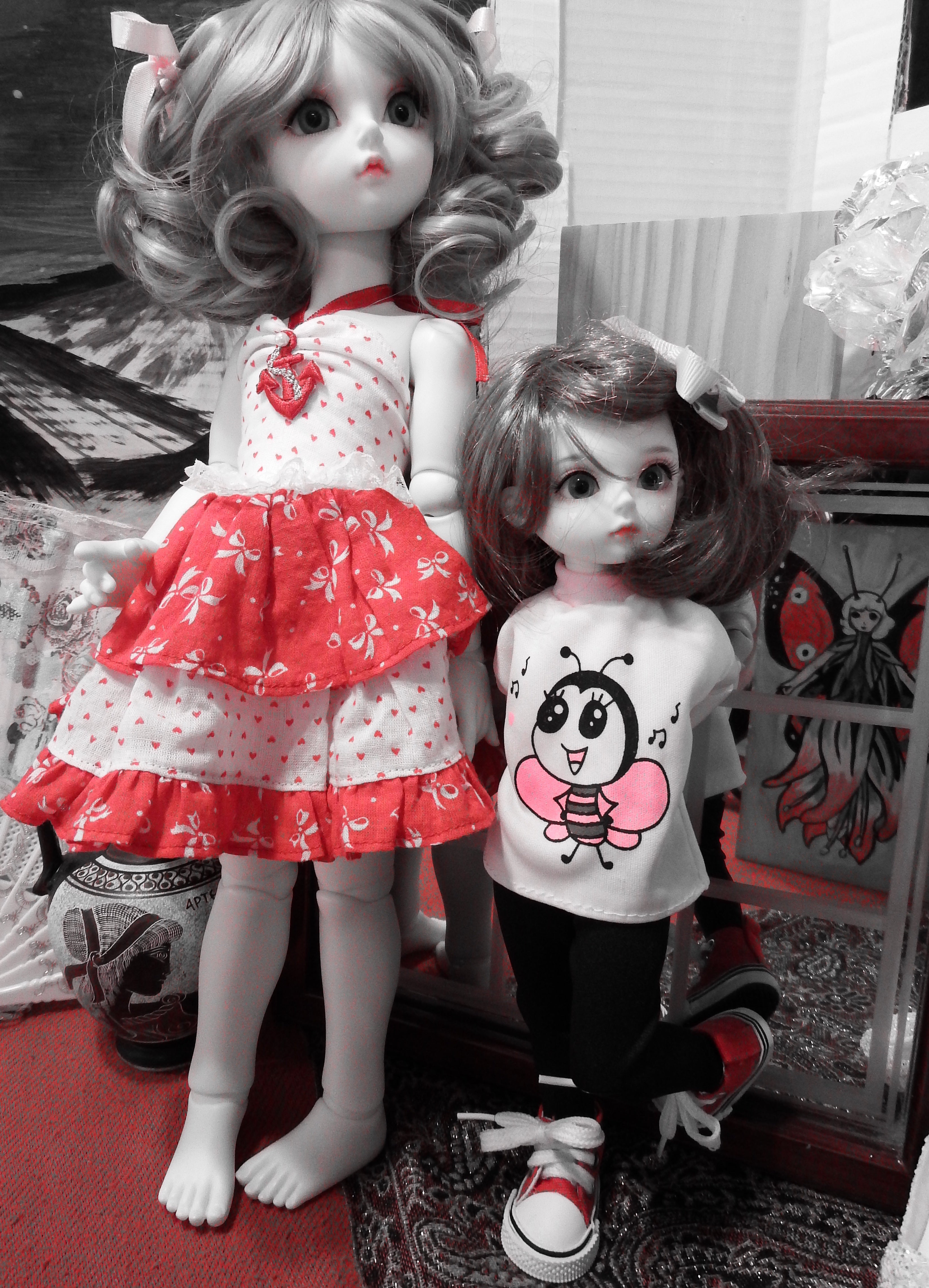 artsy sister, kawaii doll, dolls