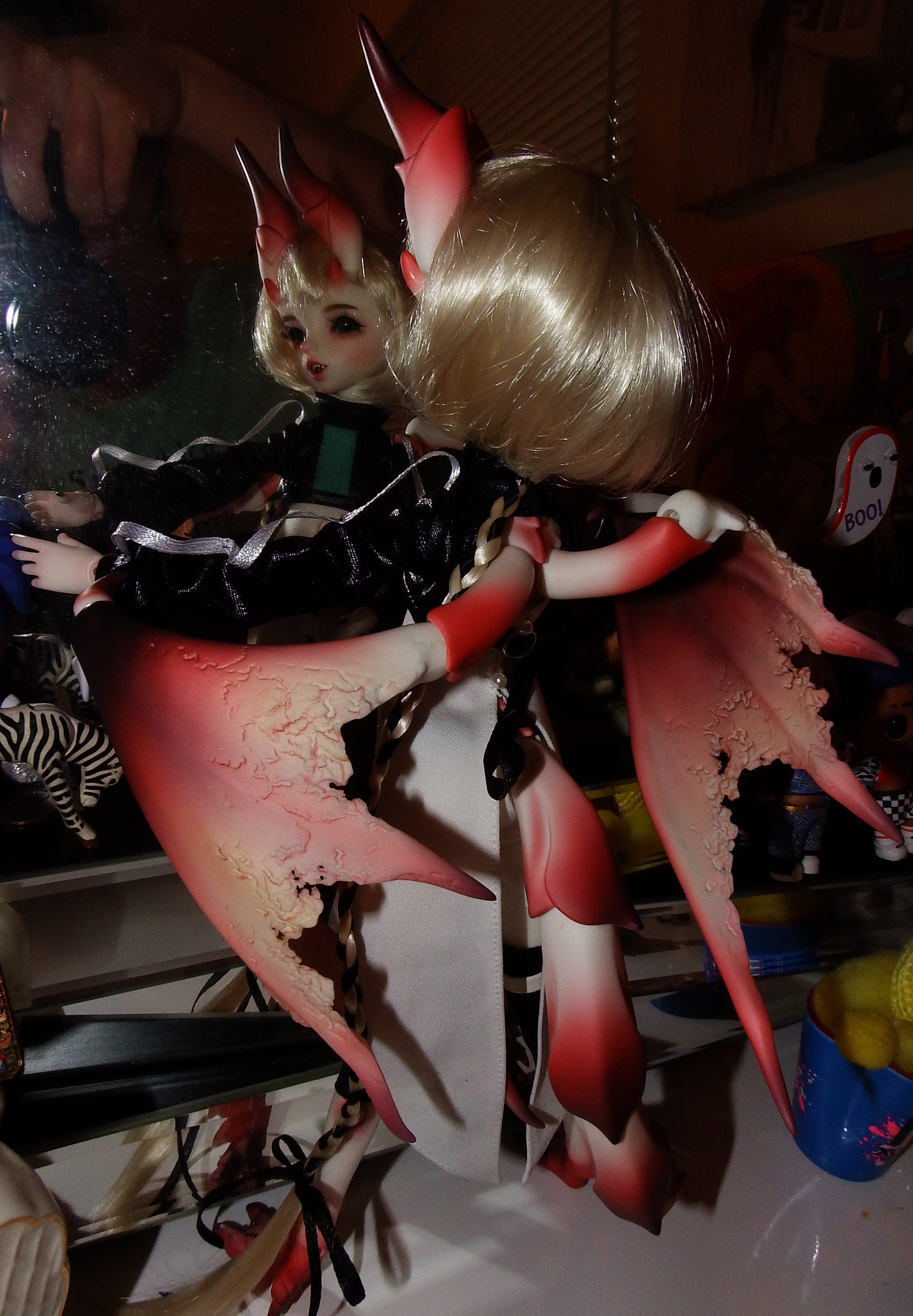 artsy sister, bjd doll, red dragon