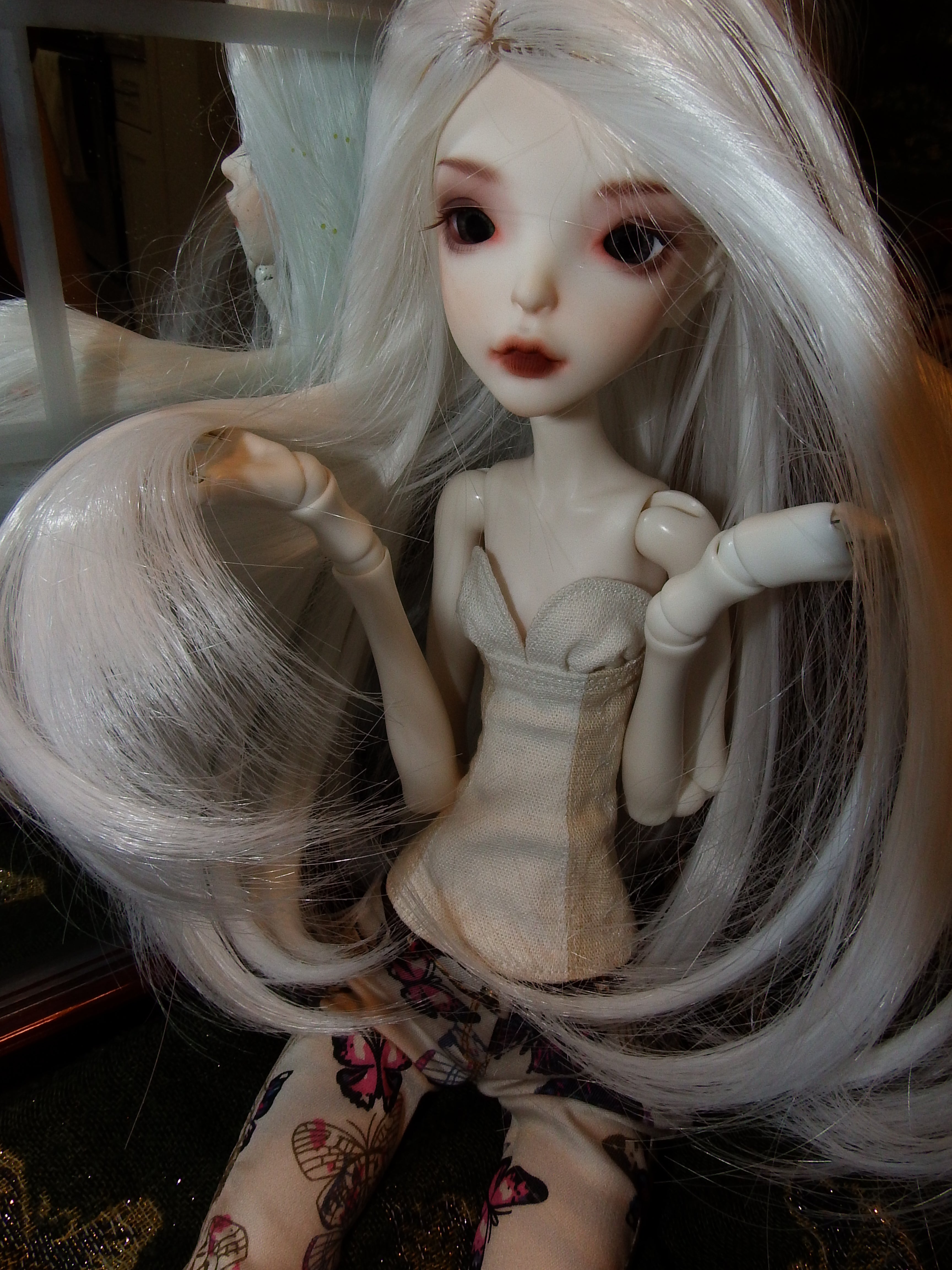artsy sister, silver hair, bjd dolls