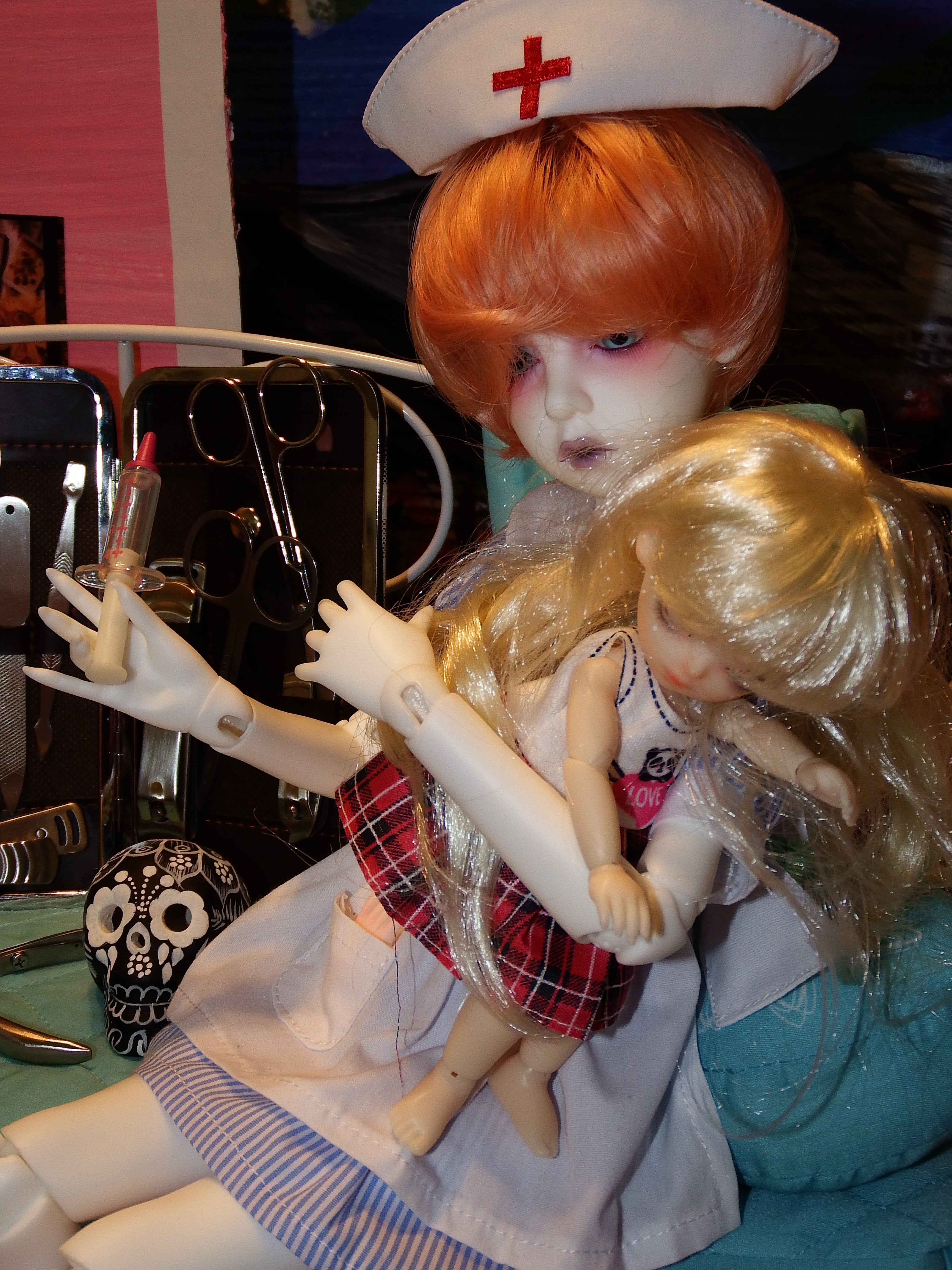 artsy sister, happy halloween, bjd dolls
