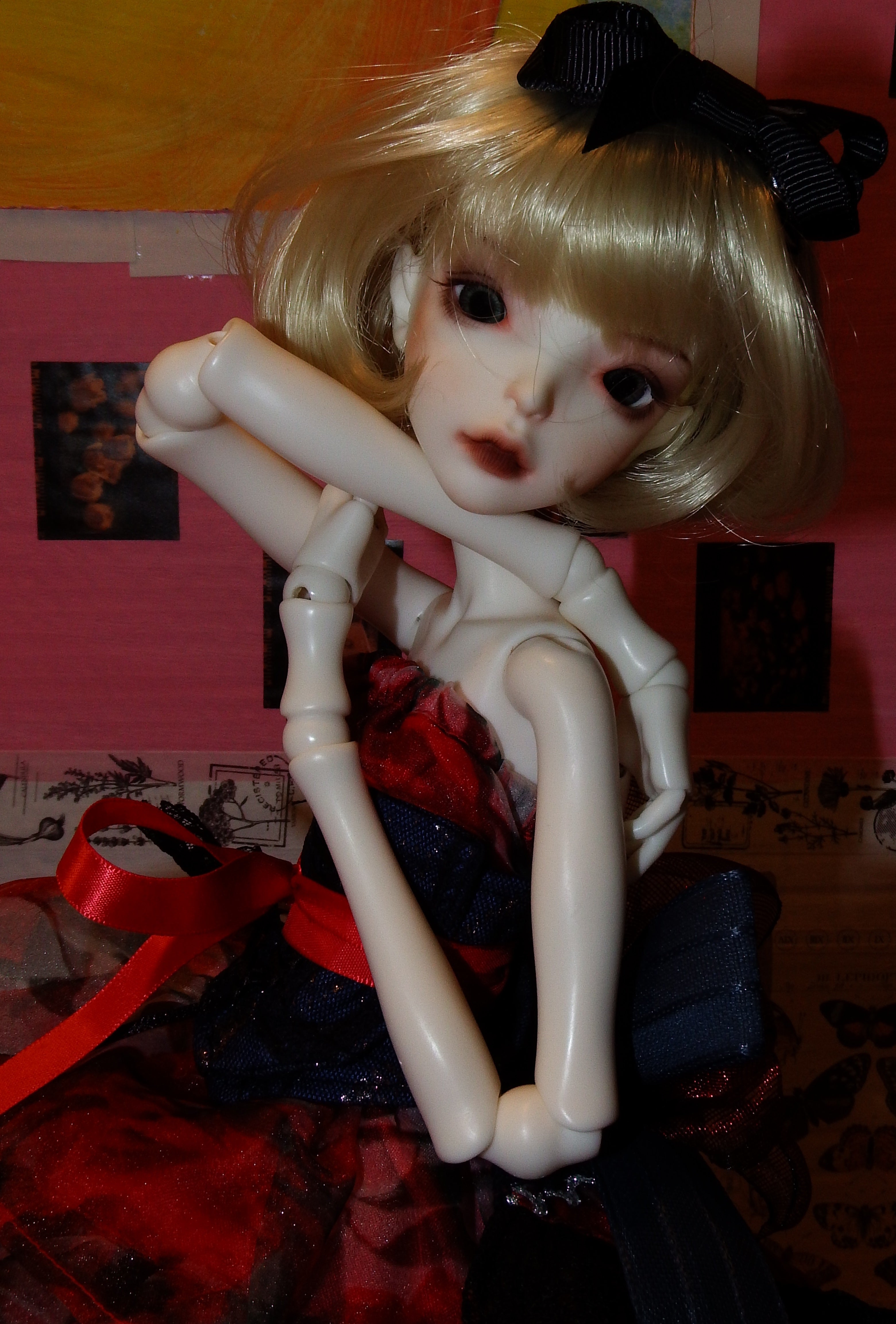 artsy sister, bjd, cute