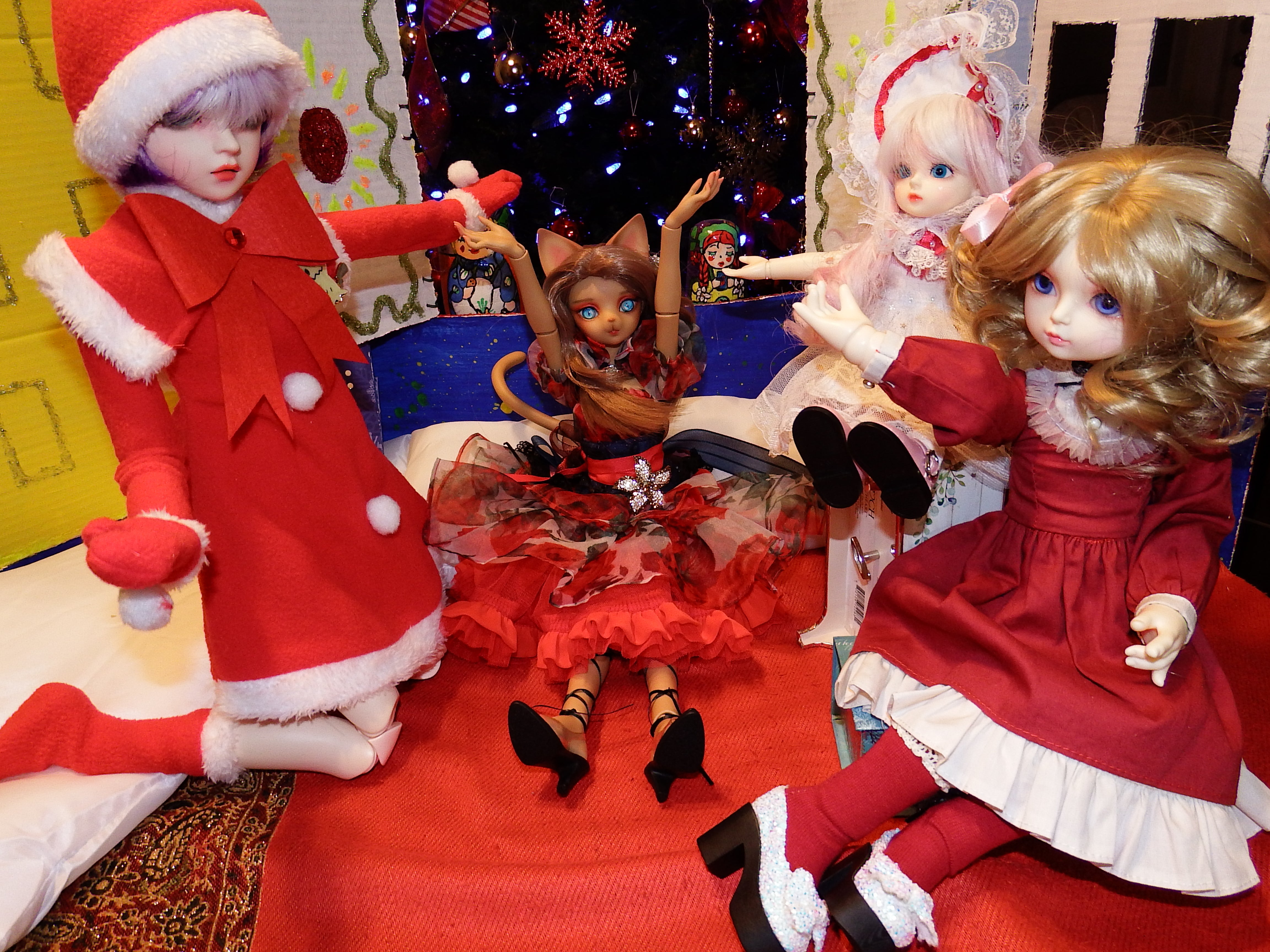 artsy sister, christmas bjd, cute dolls