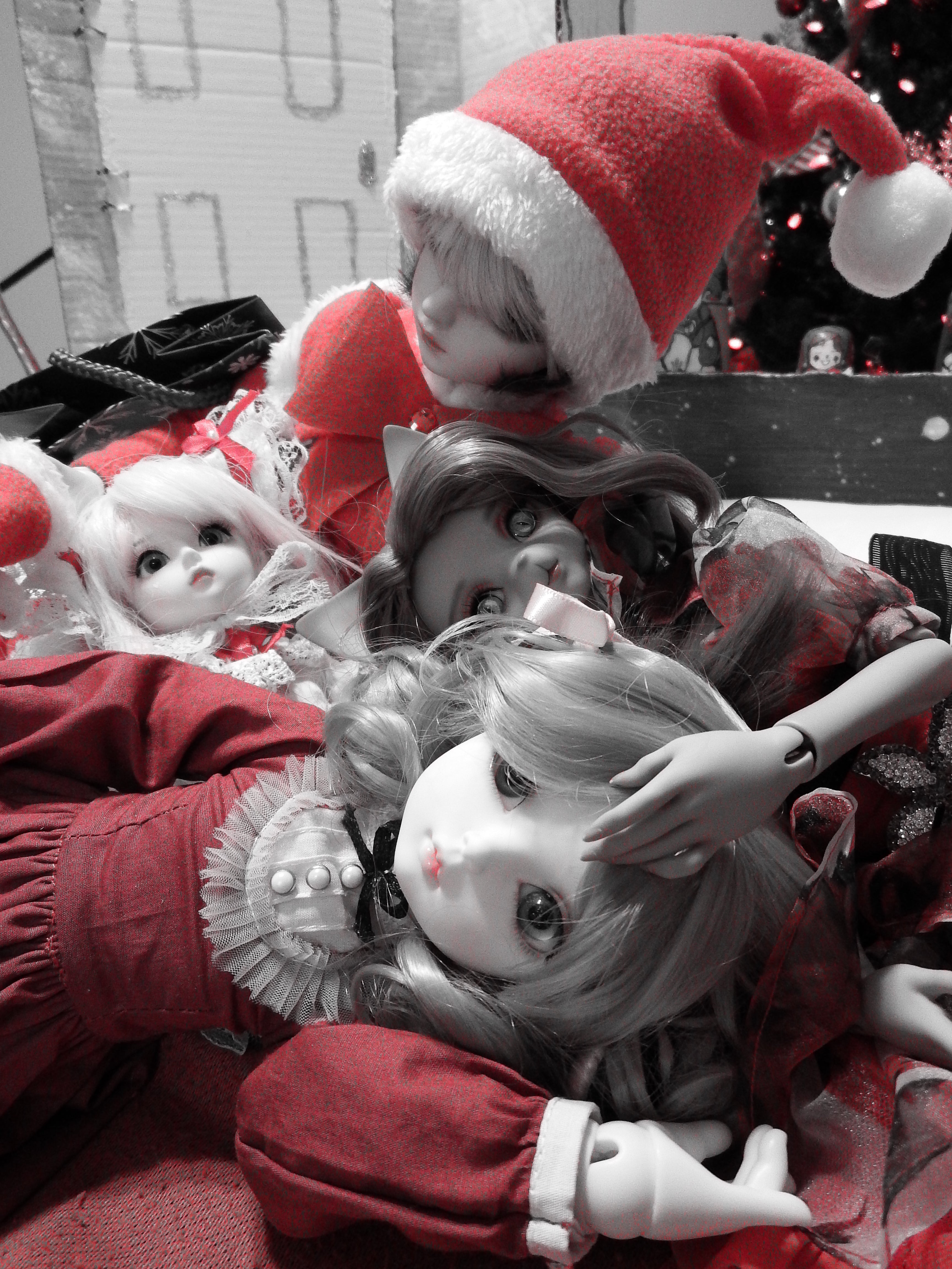 christmas, xmas bjd, fashion dolls