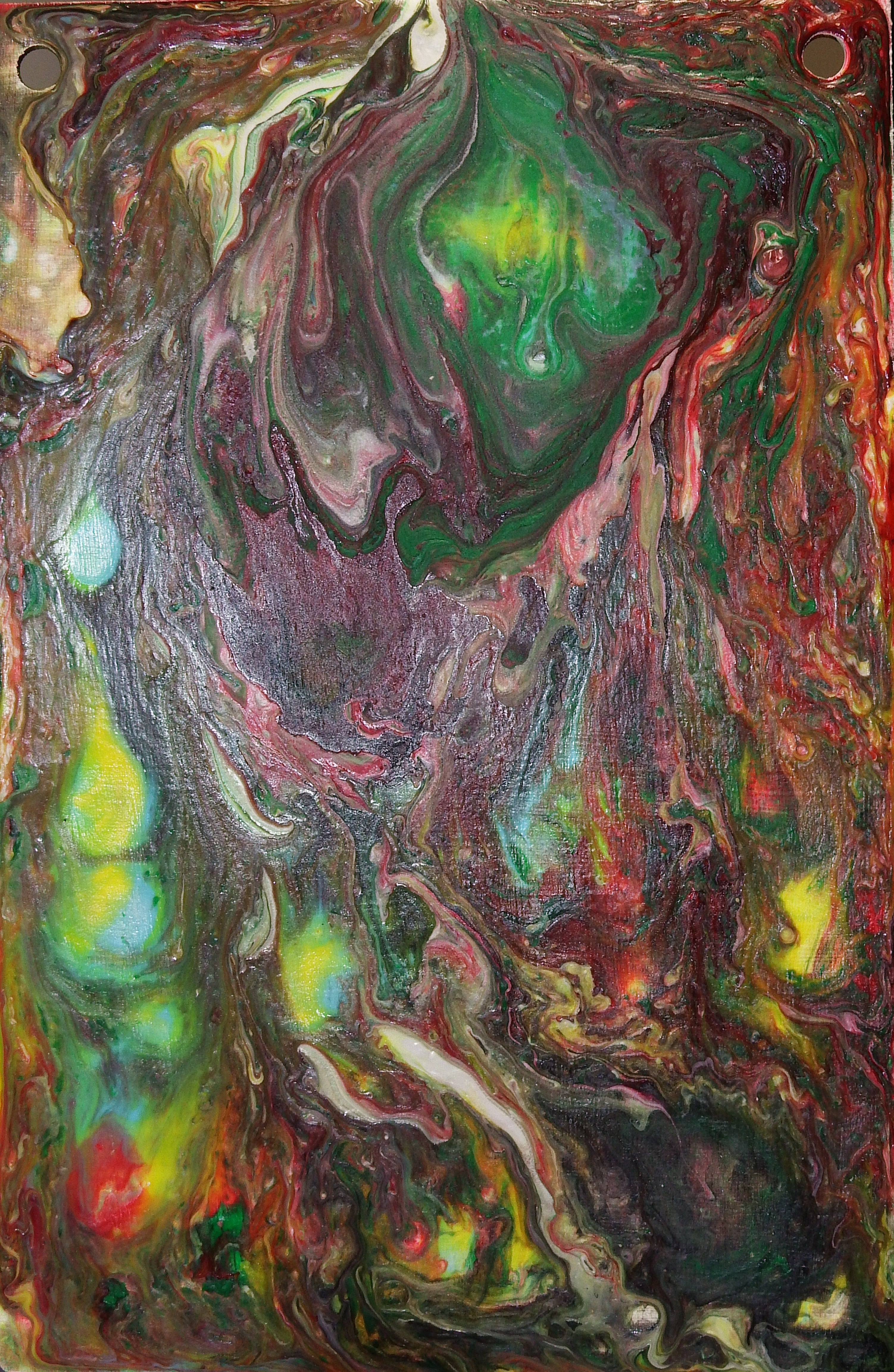 artsy sister, acrylic painting, pouring art