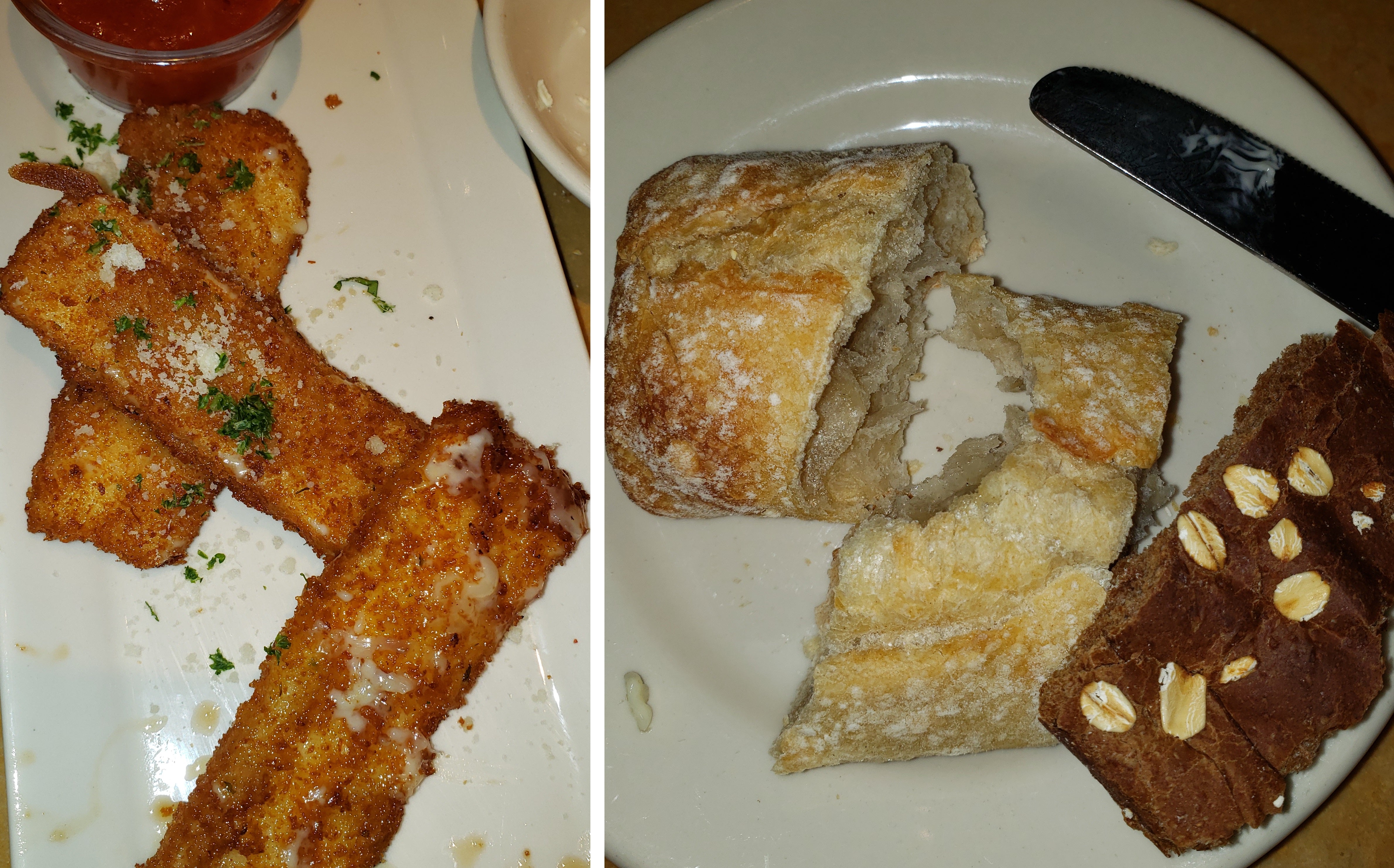 cheesecake factory review, mozarella sticks, artsy sister foodie