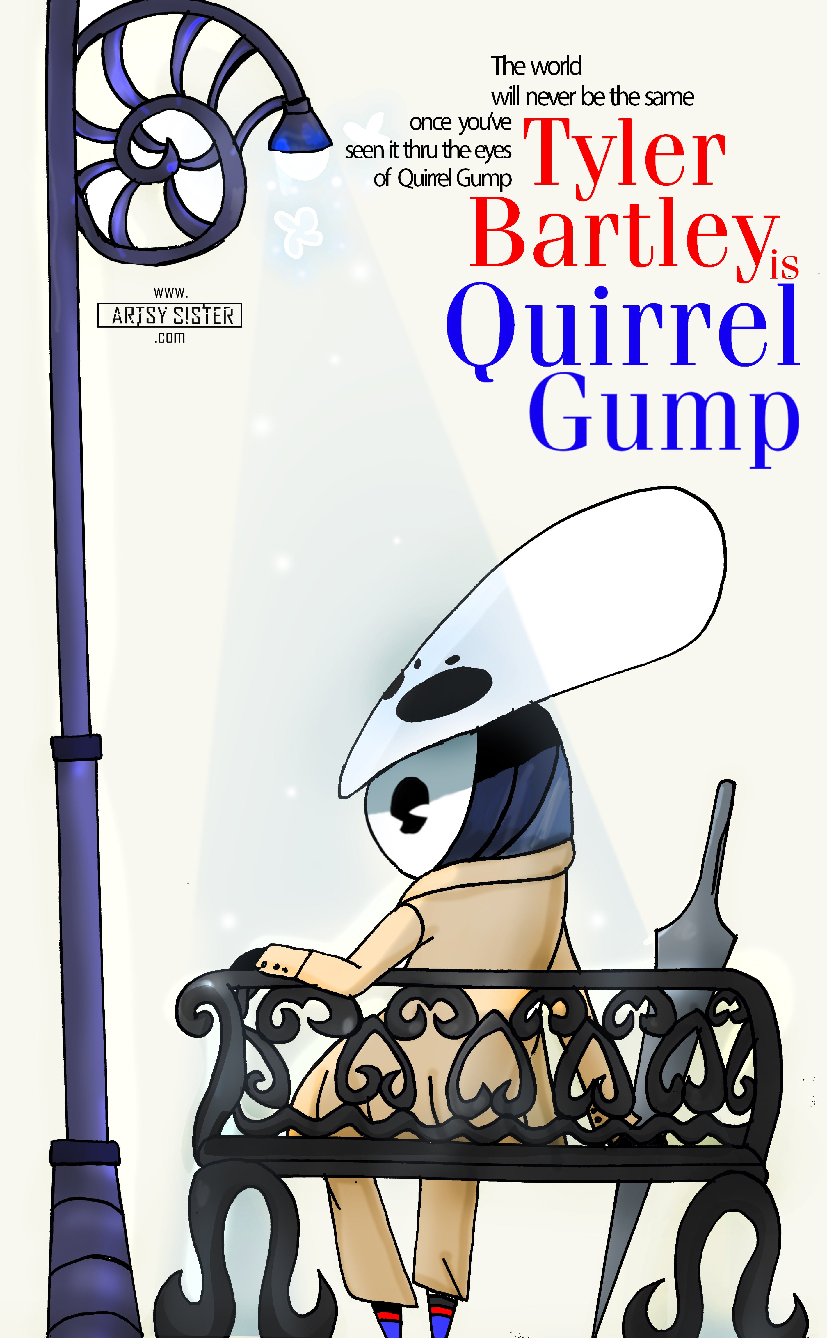 artsy sister, hollow knight fanart, forrest gump travel