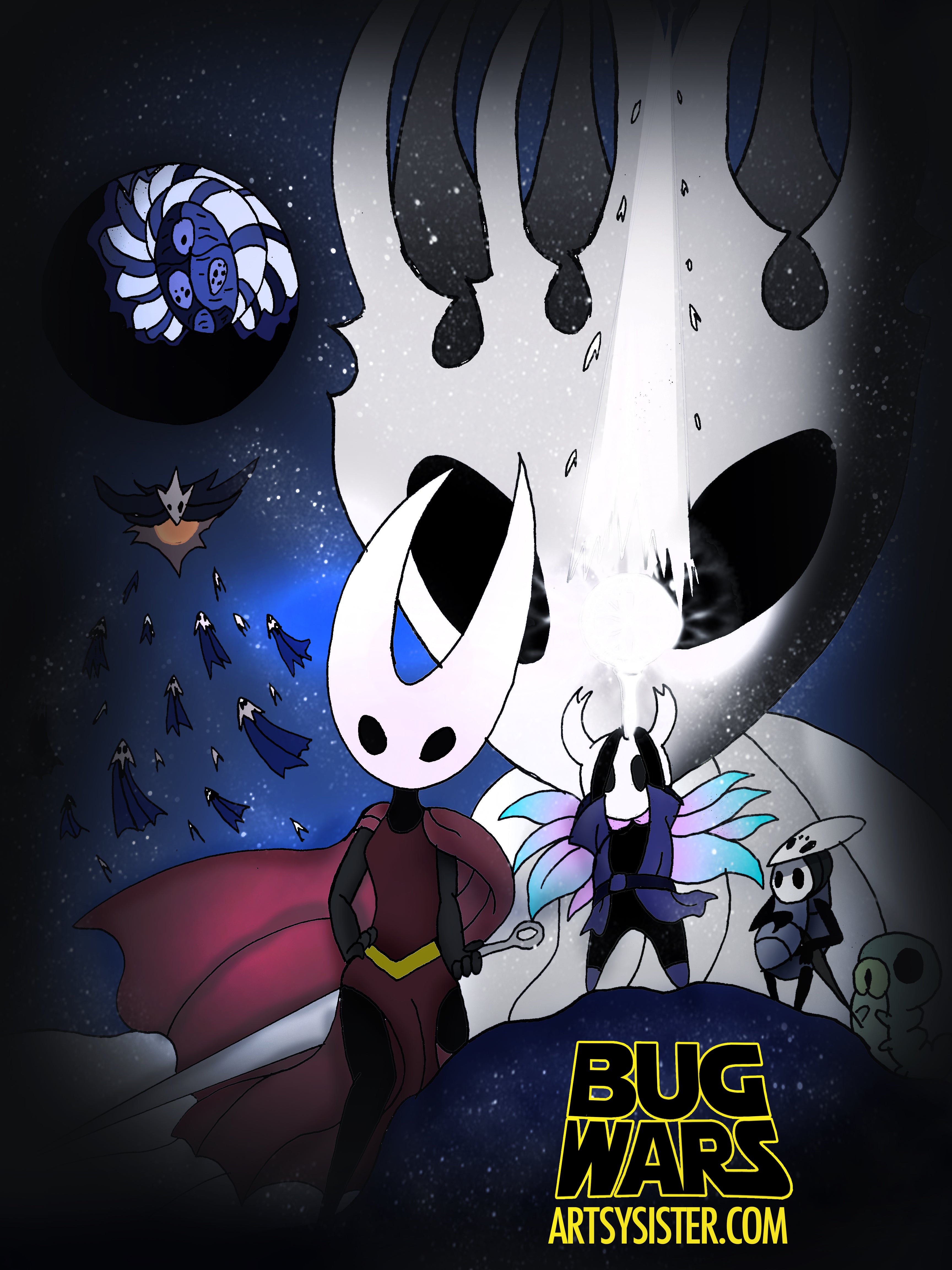 artsy sister, hollow knight, star wars