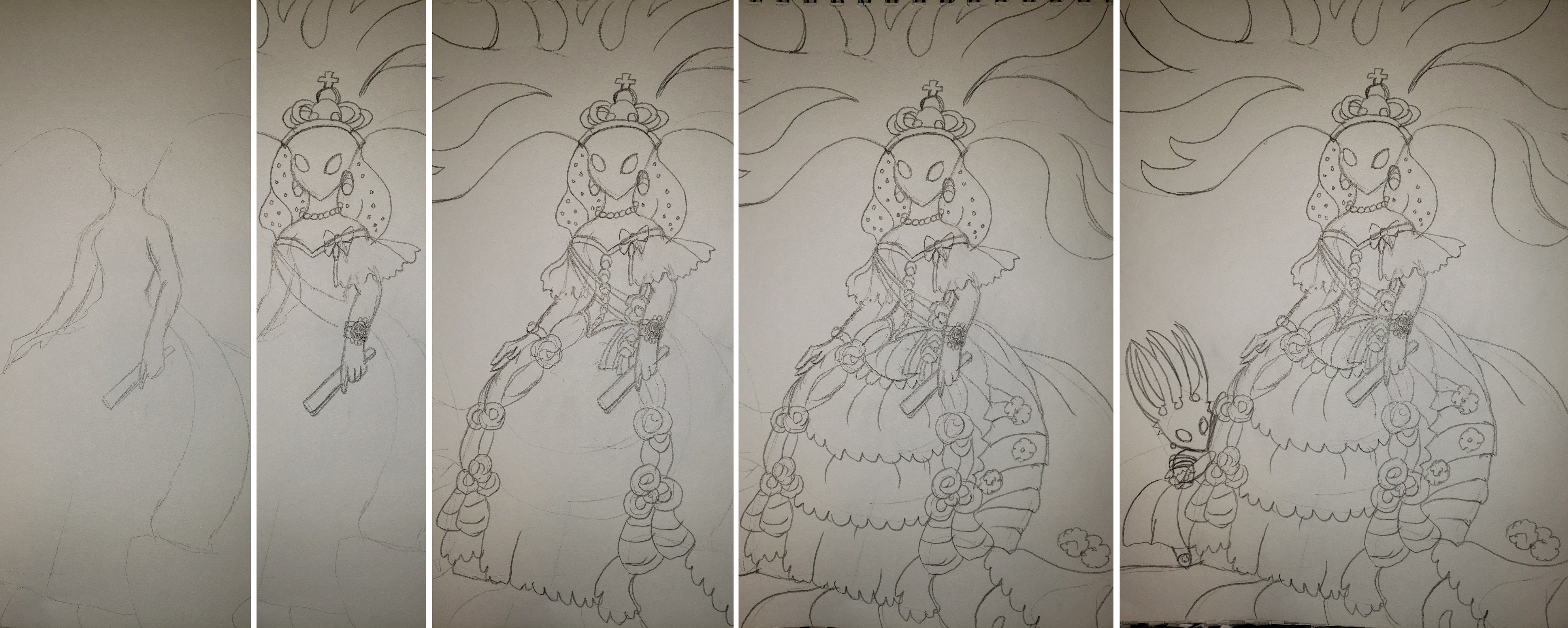 artsy sister, hollow knight, drawing