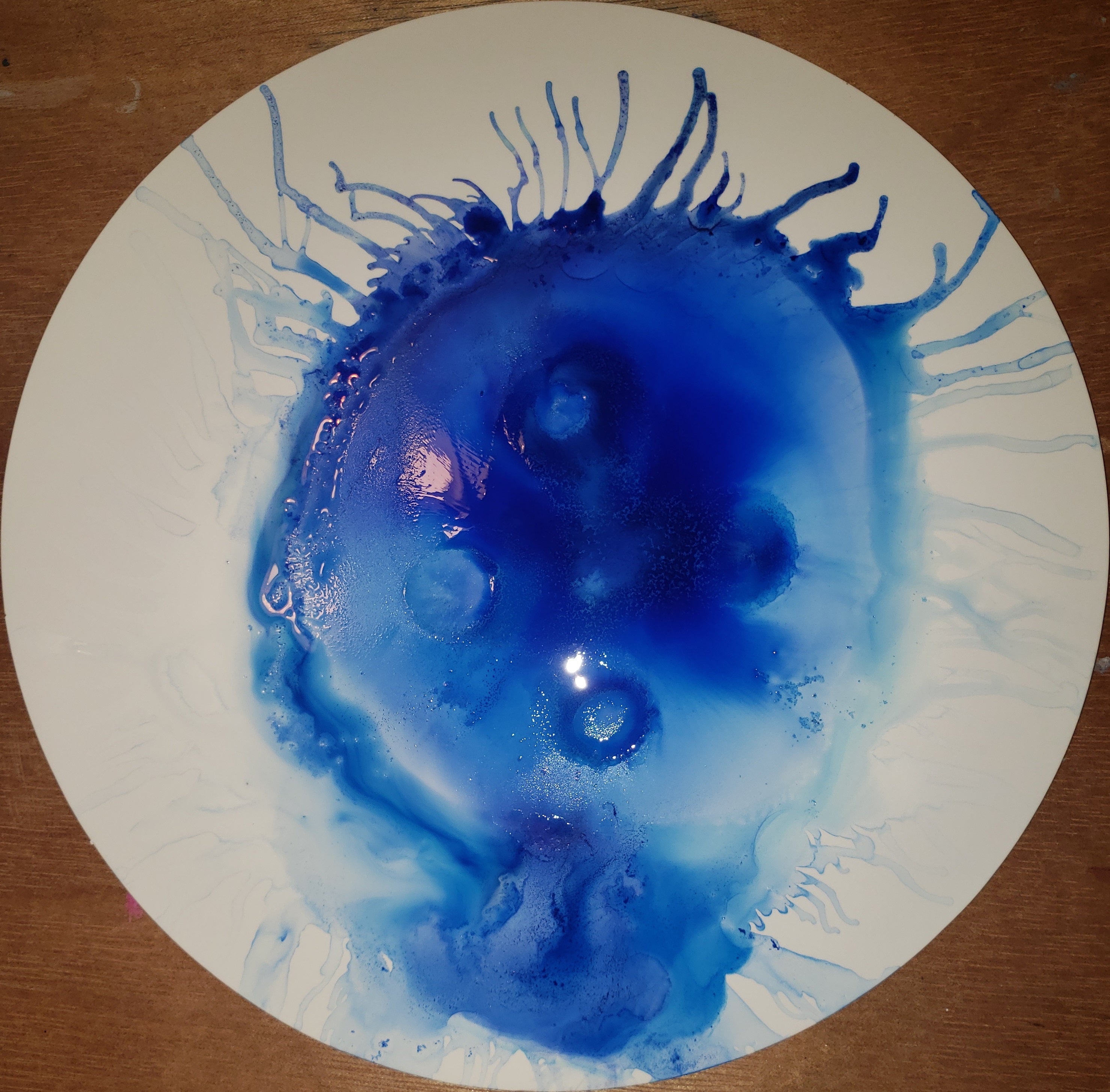 artsy sister, alcohol ink jellyfish, abstract art