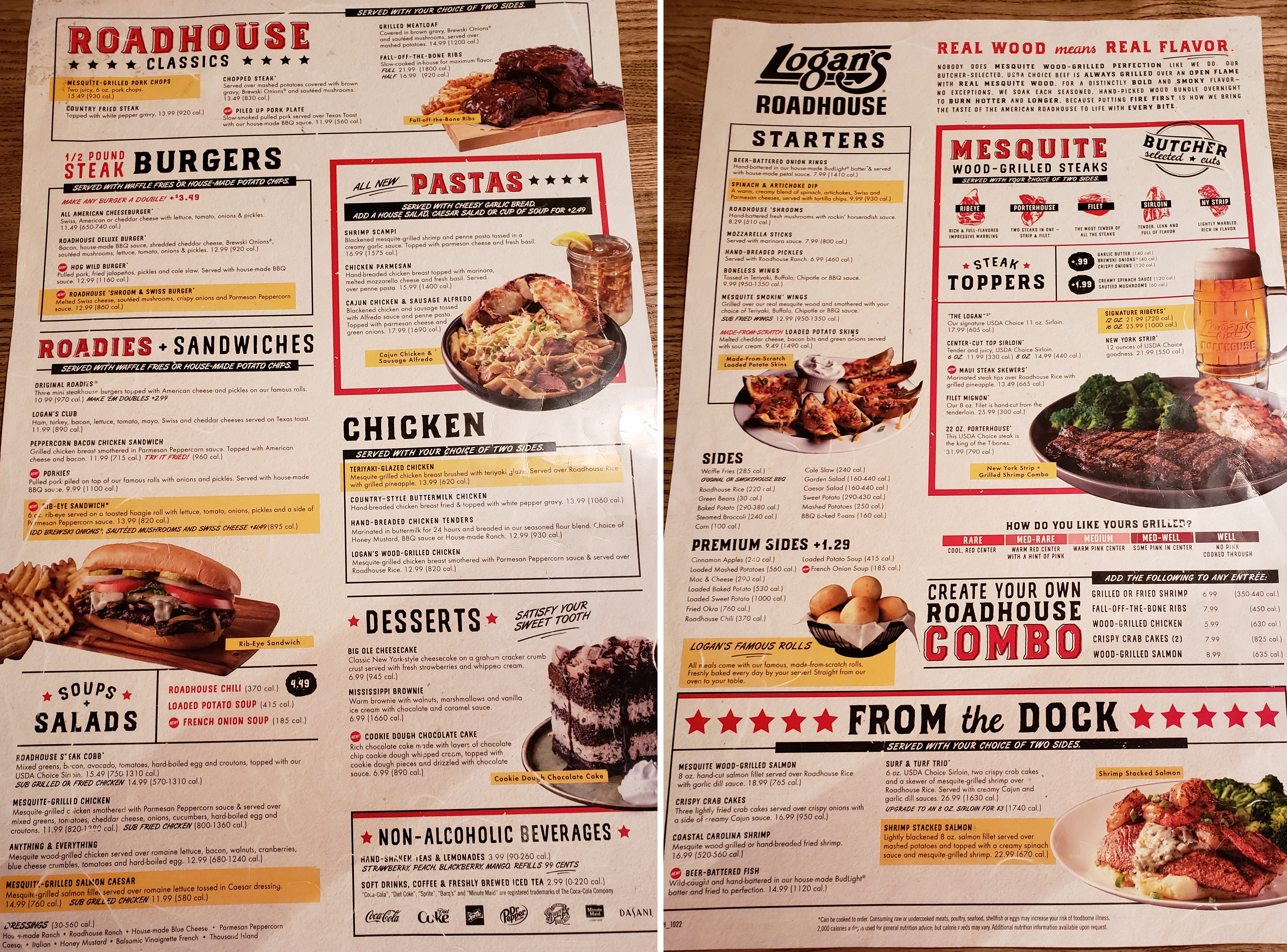 artsy sister, logan's roadhouse, restaurant menu