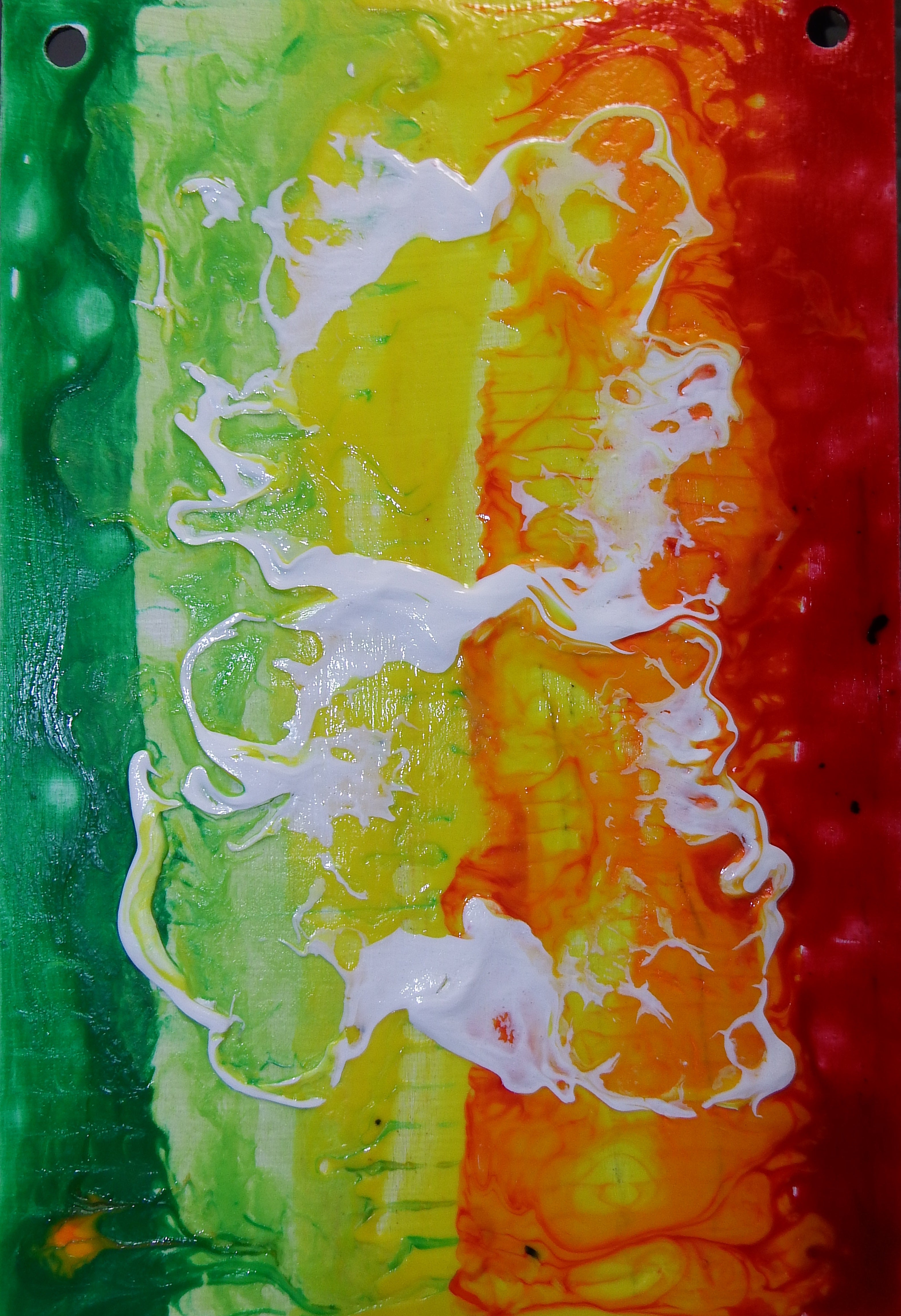 autism flag, pouring art, artsy sister