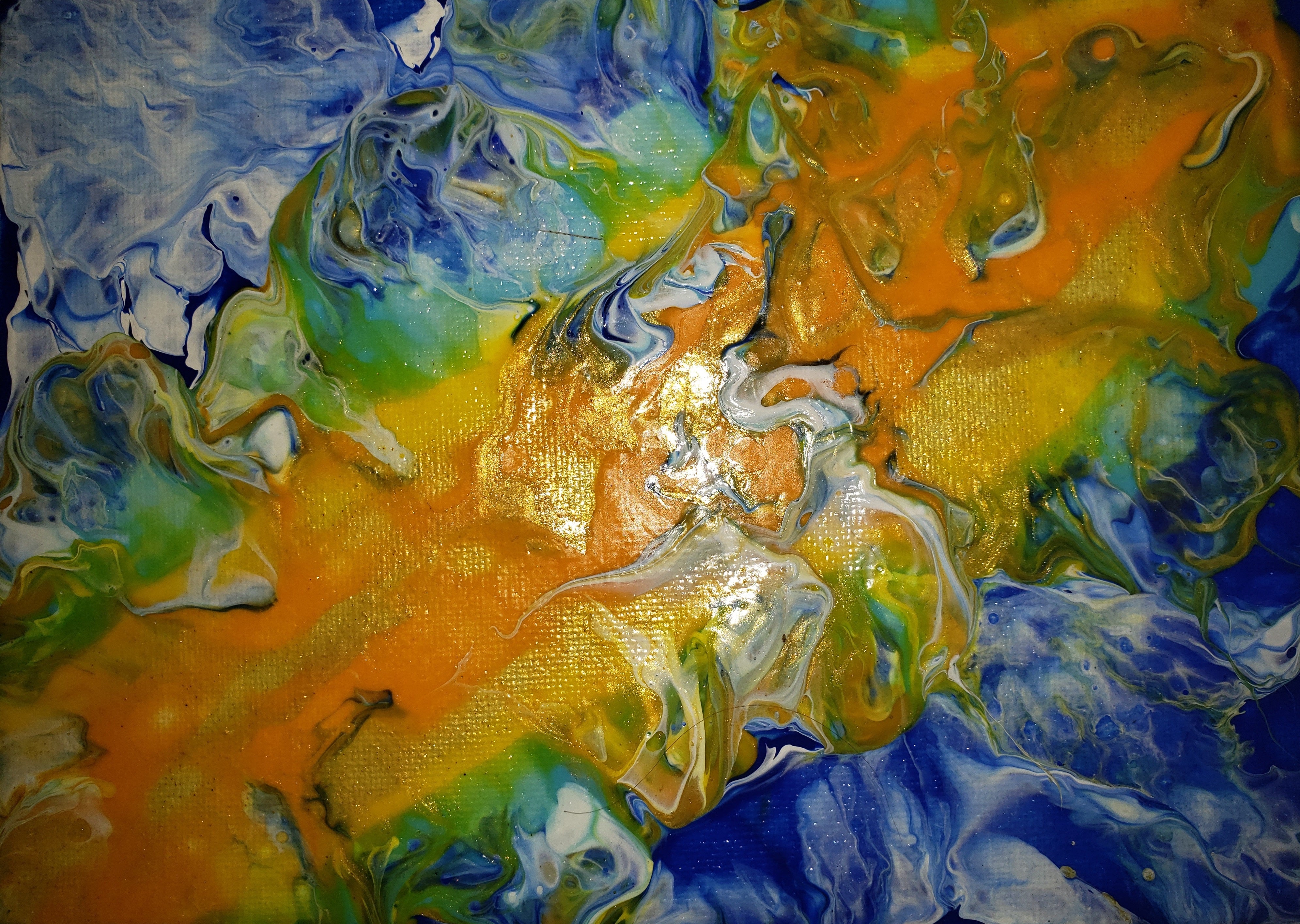artsy sister, pouring painting, abstract art