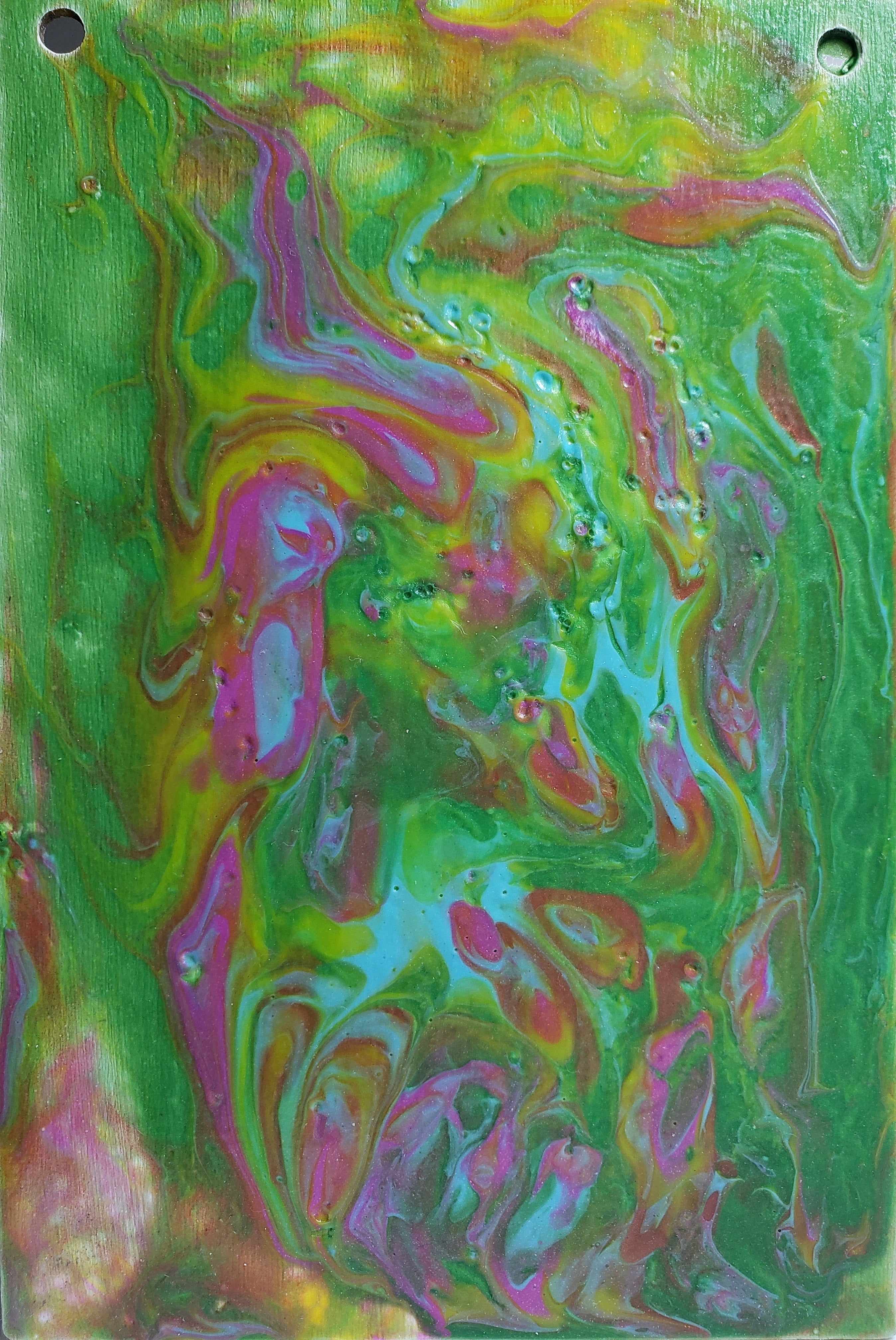 artsy sister, acrylic painting, pouring art