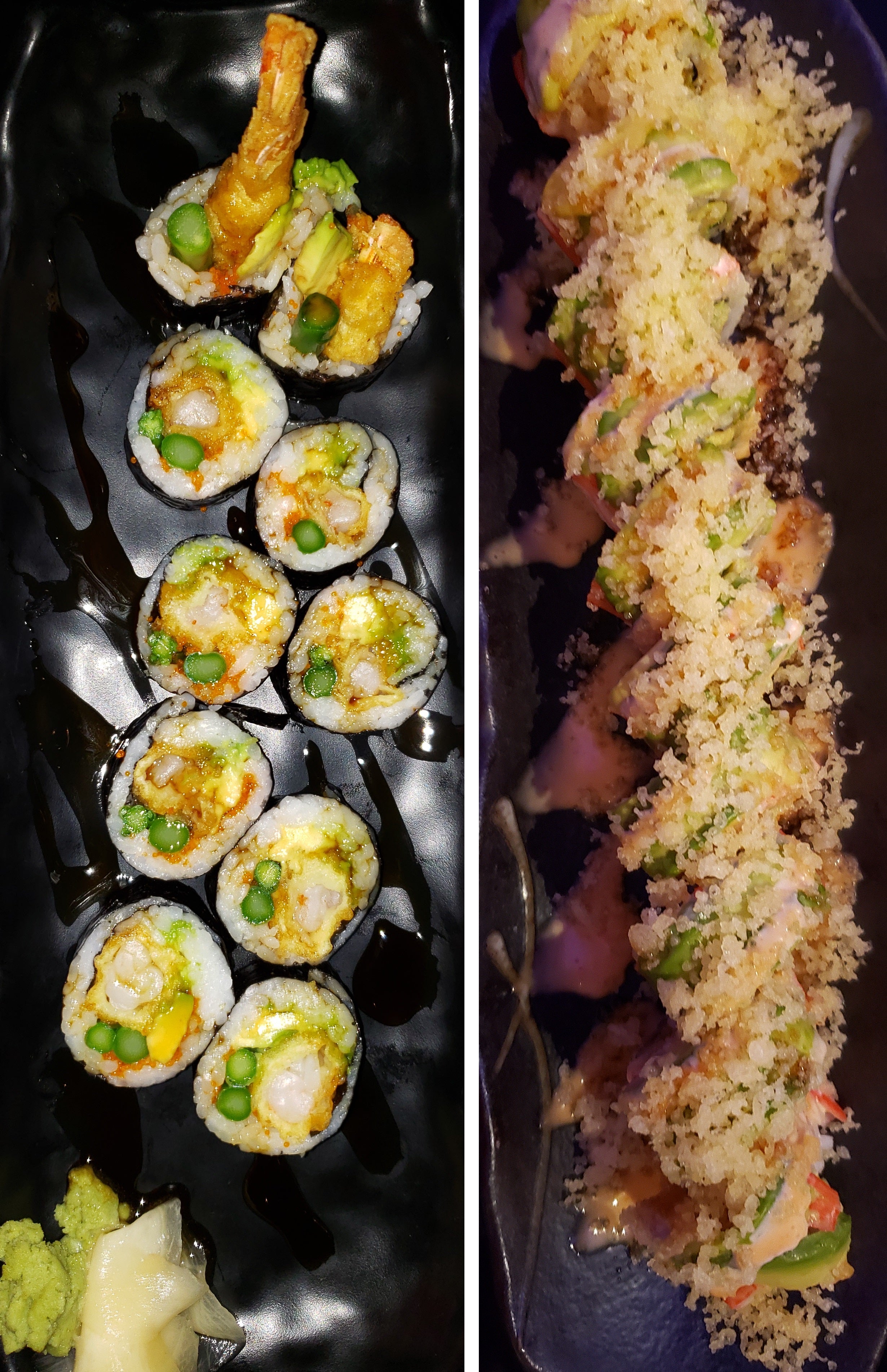 sushi roll, artsy sister, bonsai restaurant