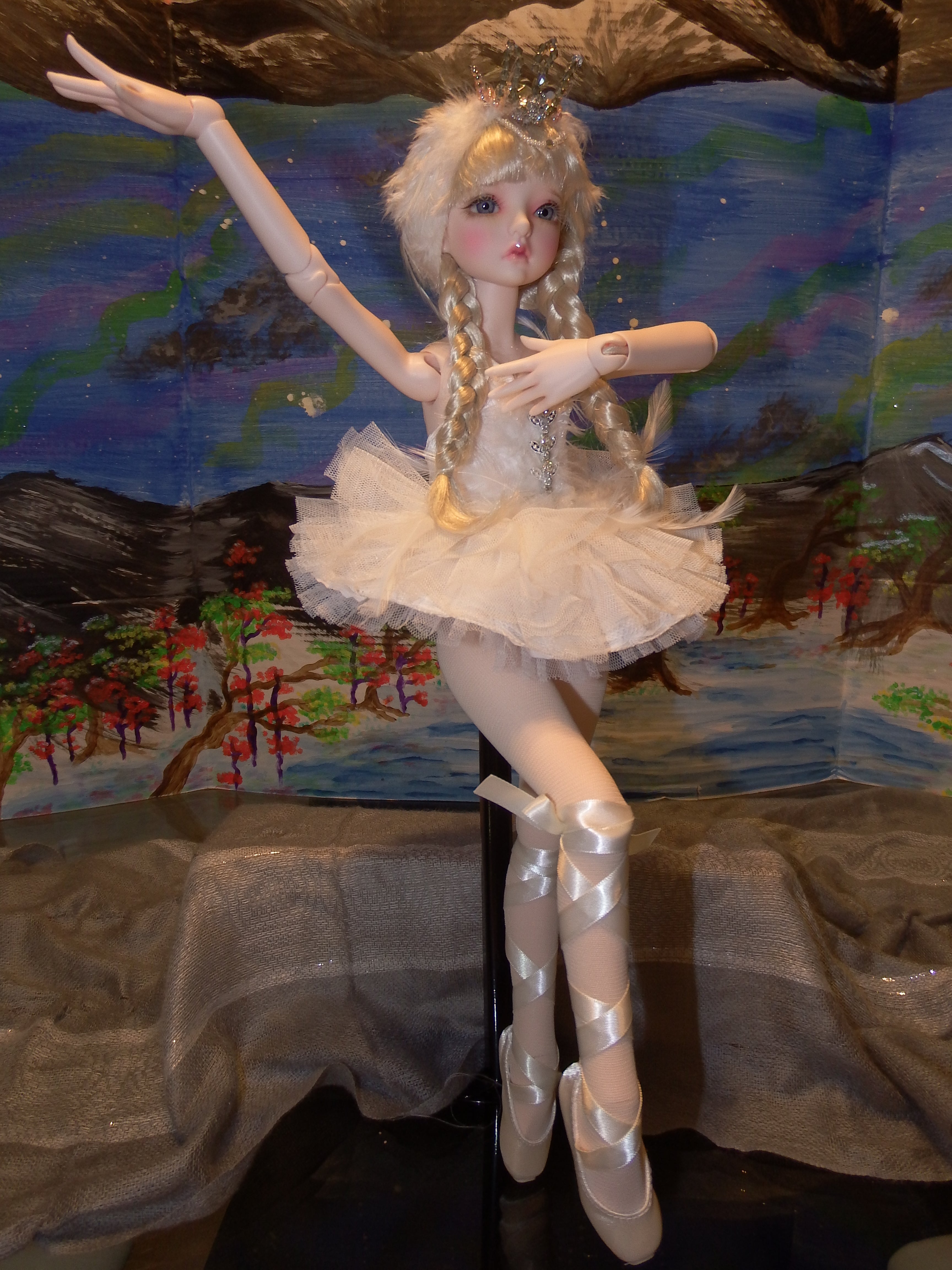 artsy sister, ballerina doll, white swan photo