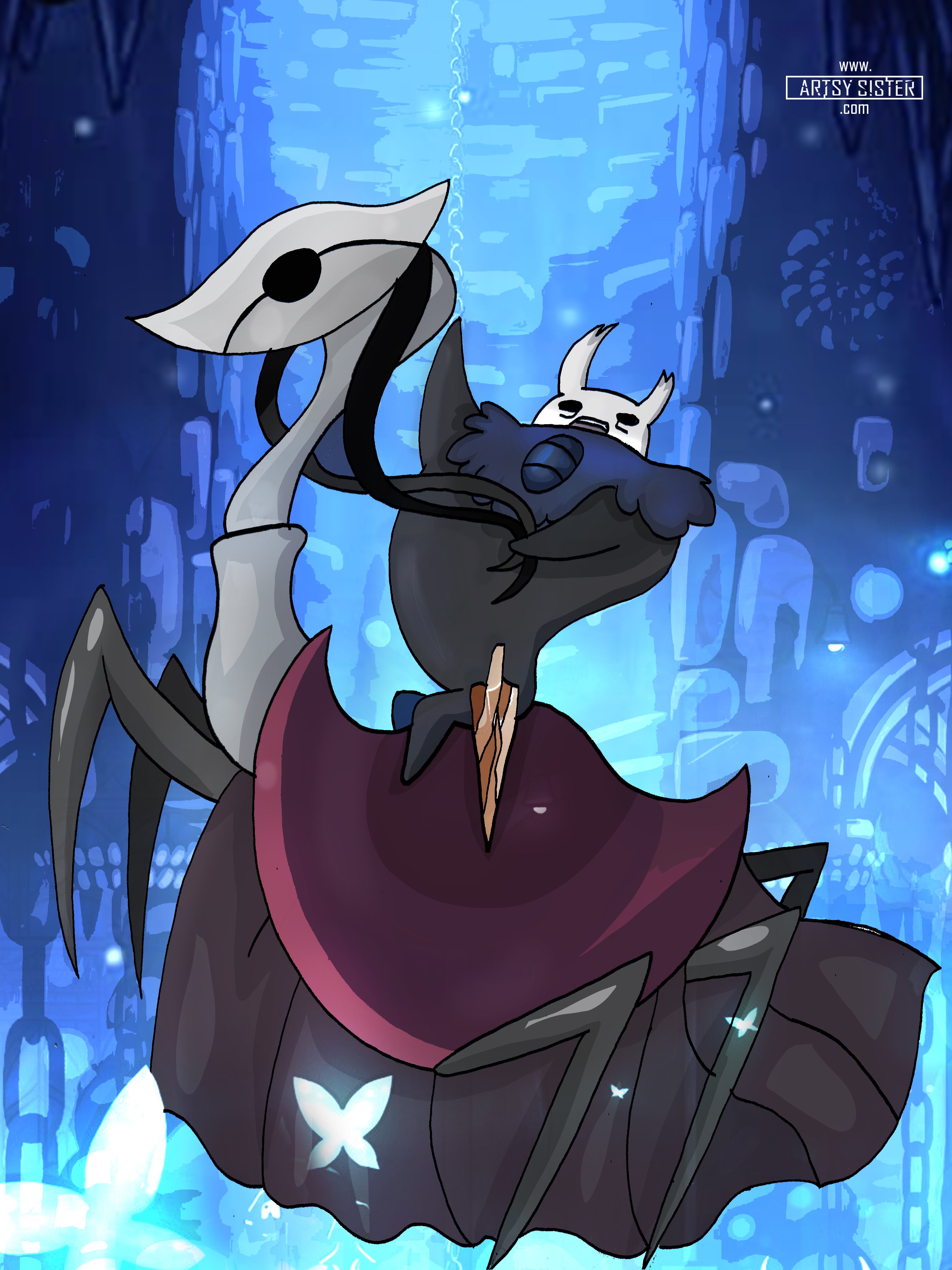 artsy sister, hollow knight parody, zote bonaparte