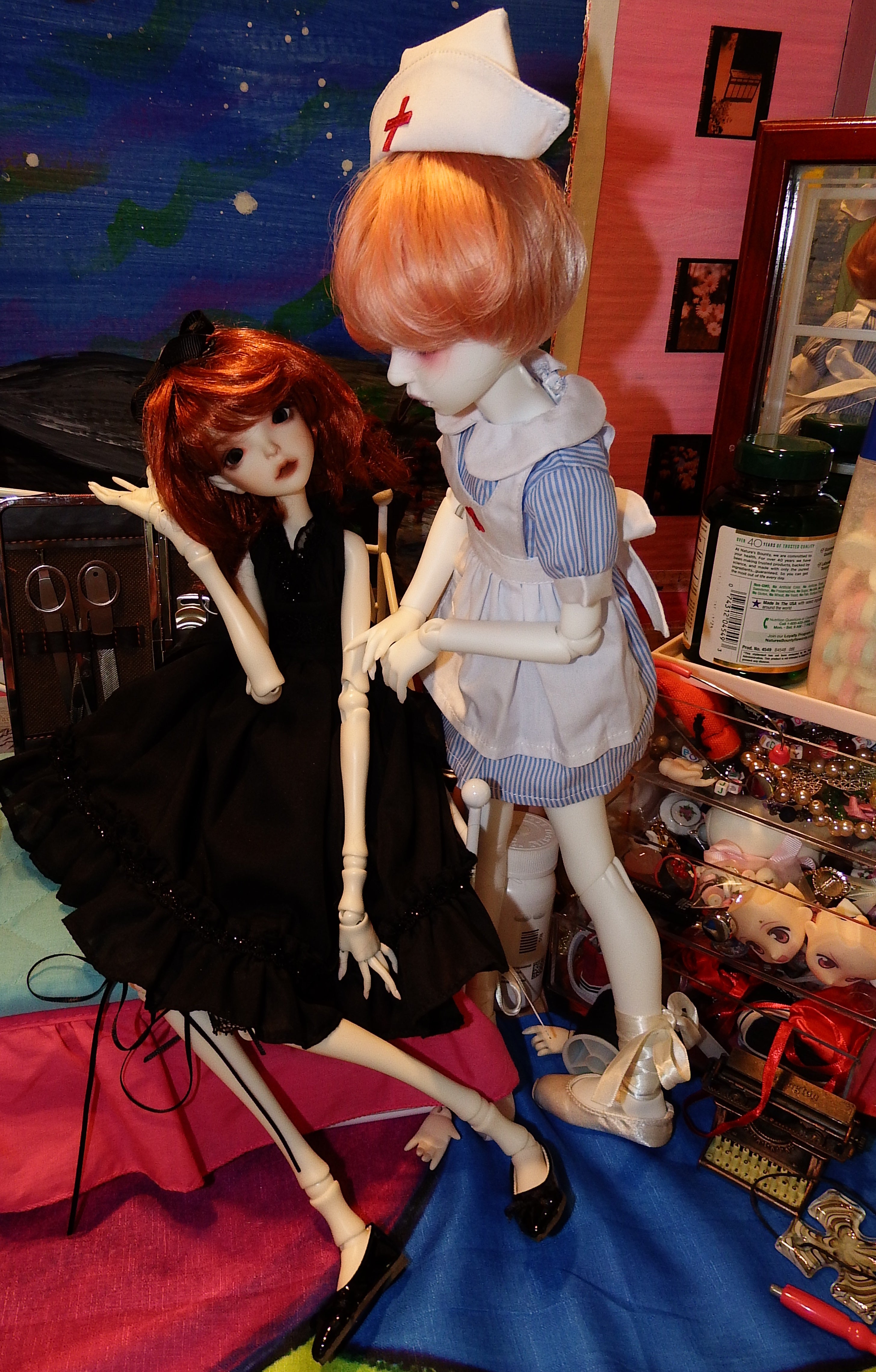 artsy sister, bjd, halloween bjd